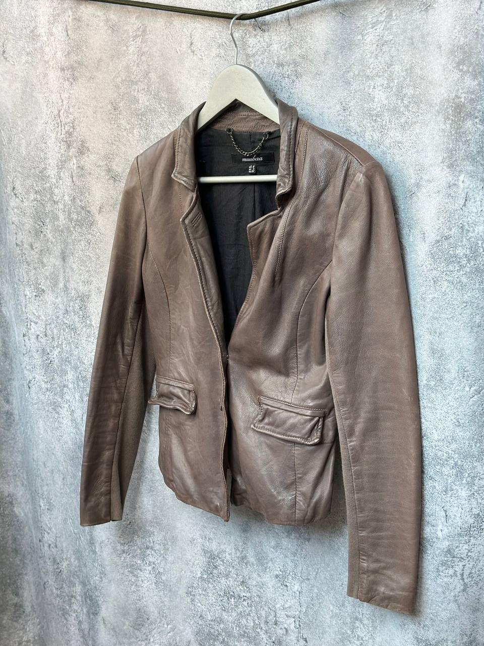 Leather × Muubaa × Vintage Muubaa Futura Leather Jacket in Steel Grey Avant-Garde Size M / US 6-8 / IT 42-44 - 2 Thumbnail