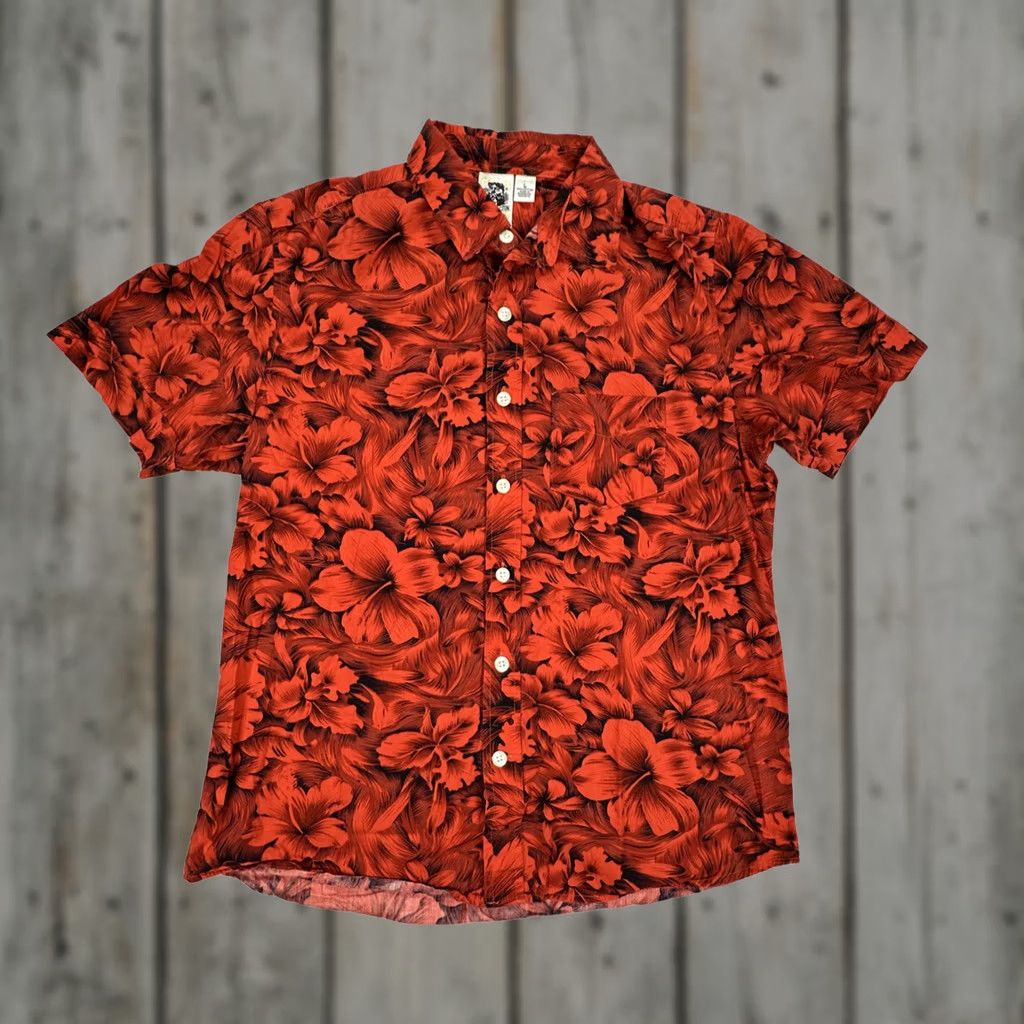 Vintage VINTAGE Kennington Hawaiian Button-Up Shirt L Red Cotton Pocket Size US L / EU 52-54 / 3 - 1 Thumbnail