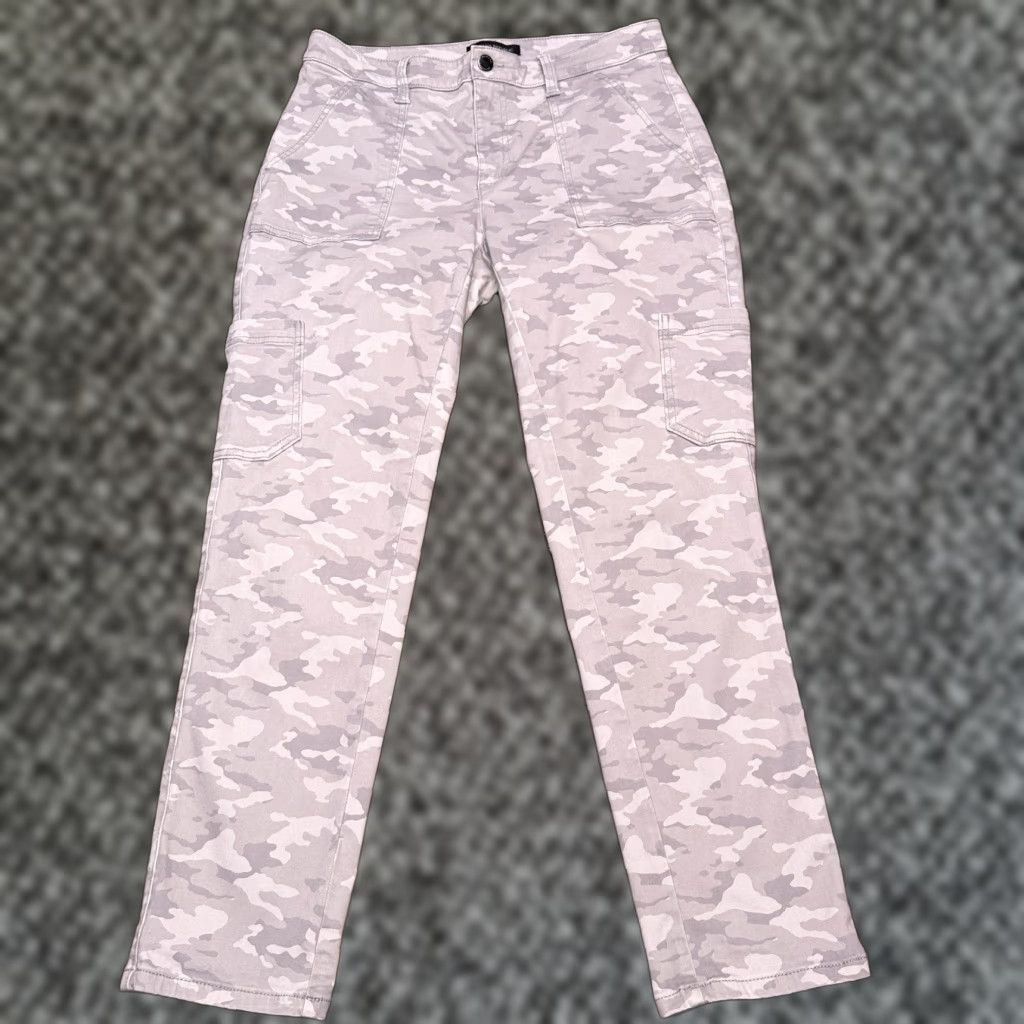 Banana Republic Banana Republic Sloan Utility Pants Womens 8 Gray Camouflage Mid Rise Stretch Cargo Cargo Pants Tapered Regular City Army Ban Republic Sloan Size 30" / US 8 / IT 44 - 1 Thumbnail