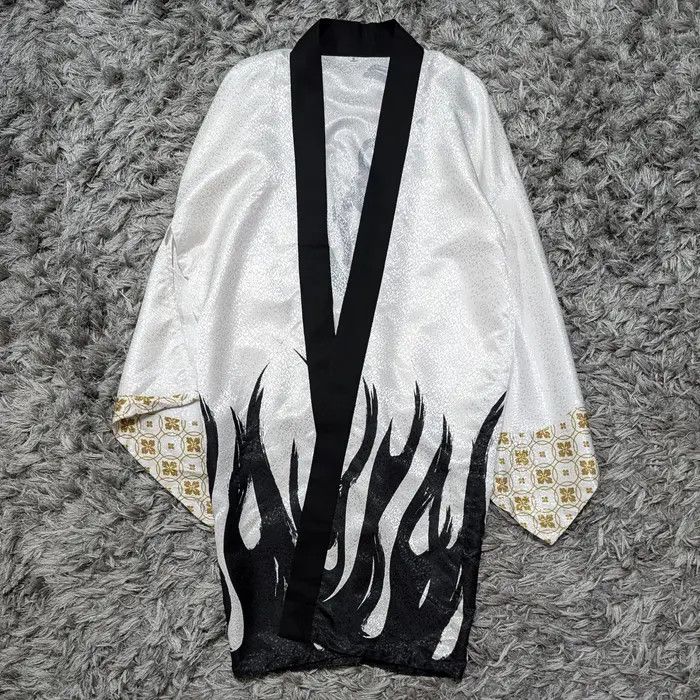 Japanese Brand Vintage Kimono Japanese Traditional Hacchi Flames Jacket Size US M / EU 48-50 / 2 - 2 Thumbnail