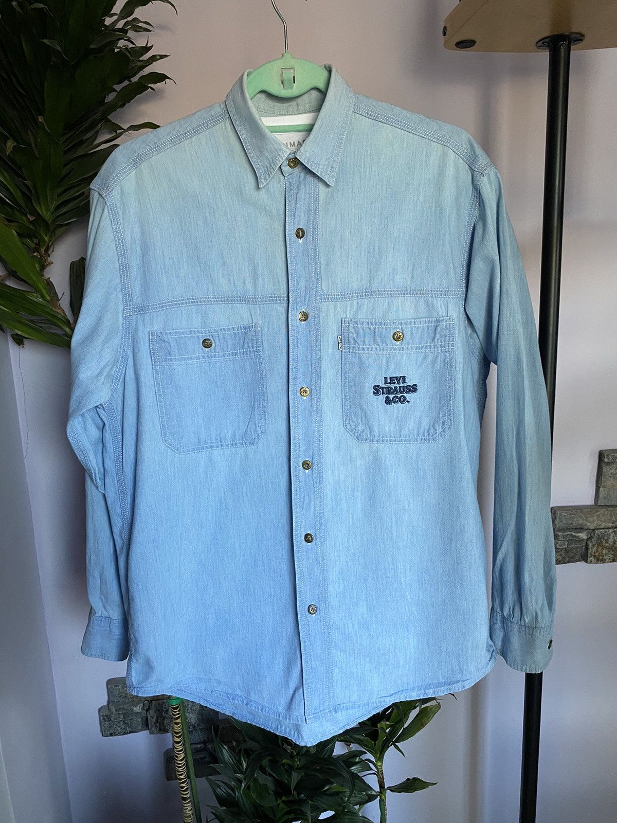 Levi's × Levi's Made & Crafted × Levi's Vintage Clothing Vtg Levis Button Up Blue Denim Shirt Size US M / EU 48-50 / 2 - 12 Thumbnail