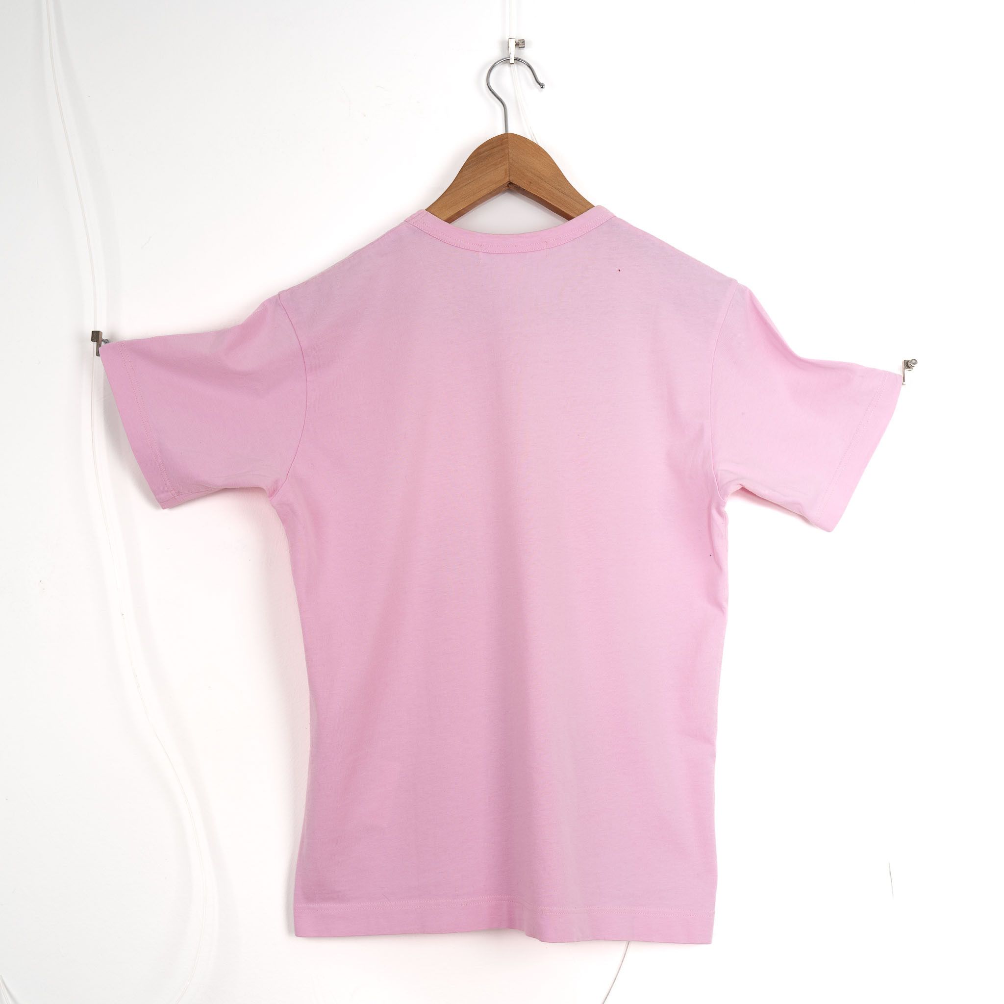 Comme des Garcons SHIRT Pink Dotted Patchwork T-Shirt Size S / US 4 / IT 40 - 2 Thumbnail