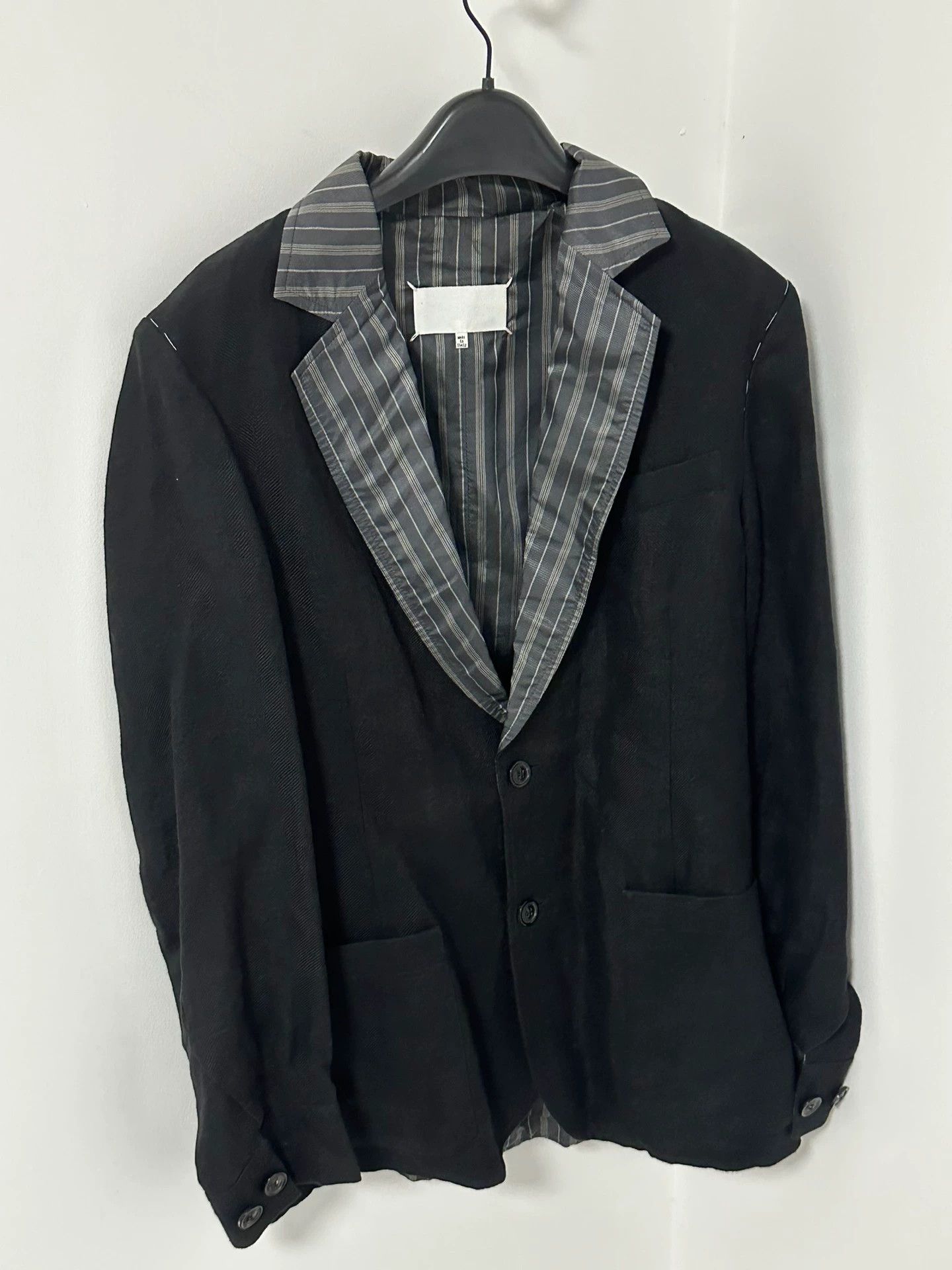 Maison Margiela Maison Margiela Striped Collar Shoulder Line Blazer 46 Size 46S - 1 Thumbnail