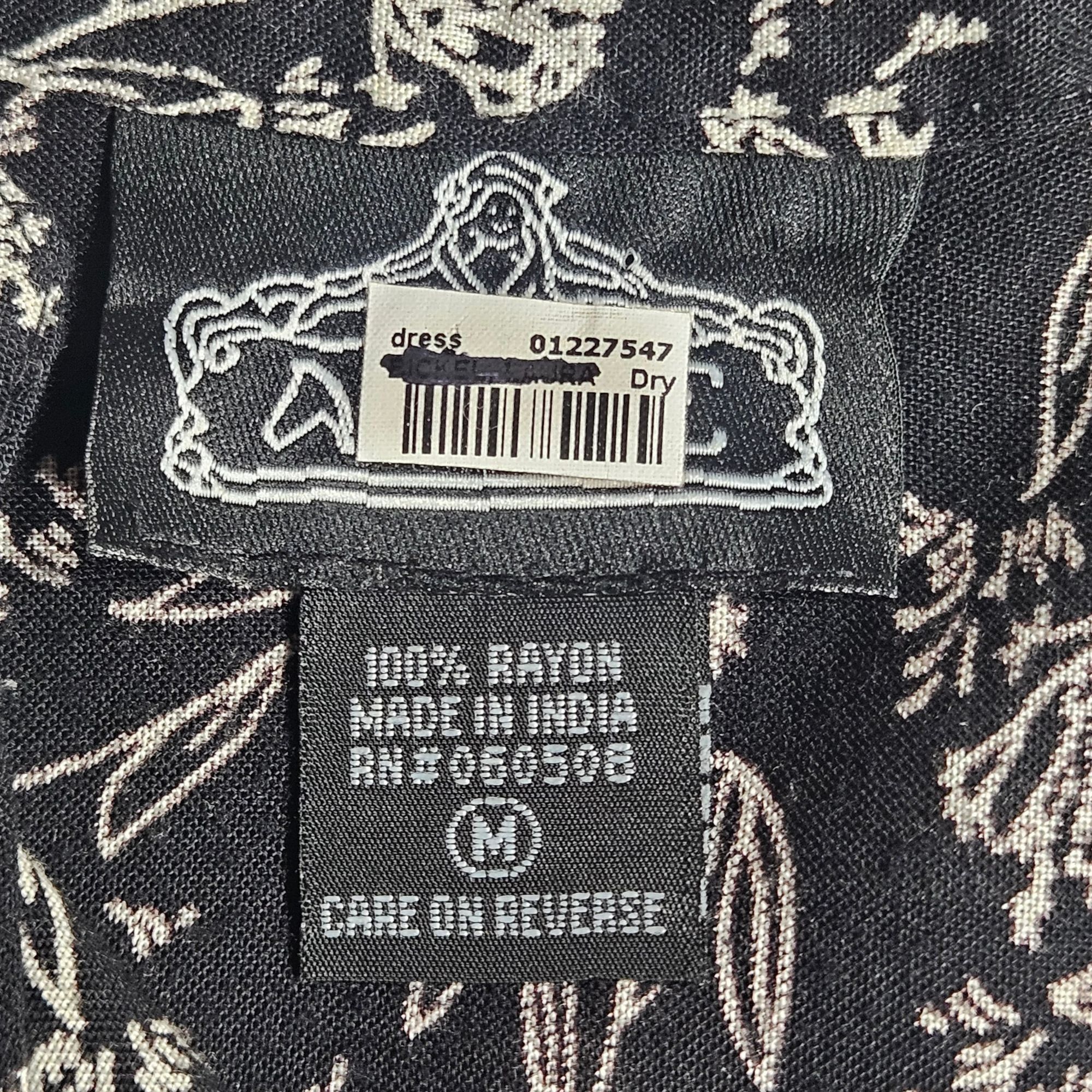 Other Angie Women Floral Shirt Dress Black M Cottagecore Quiet Lux Size M / US 6-8 / IT 42-44 - 3 Thumbnail