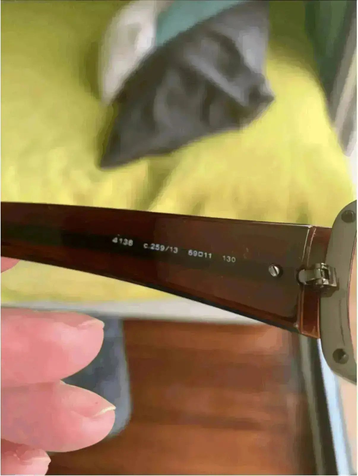 Chanel × Vintage CHANEL Sunglasses Rimless Rhinestone Shield CC Logo 4138 Size ONE SIZE - 4 Thumbnail