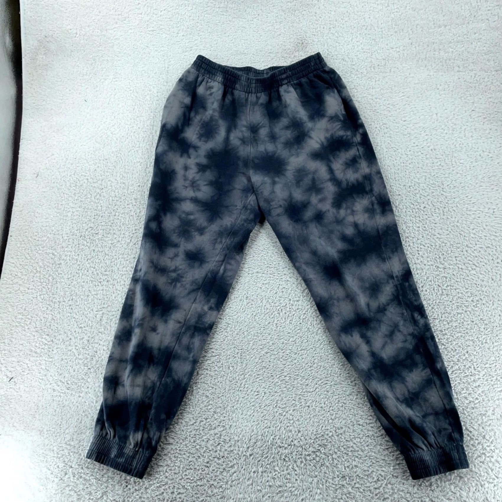 Pinko VINTAGE PINK Joggers Womens M Gray Tie Dye Sweatpants Lounge Elastic Waist Pockets Tapered Inseam 27 Casual Activewear Girls Mens Size 32" / US 10 / IT 46 - 2 Thumbnail