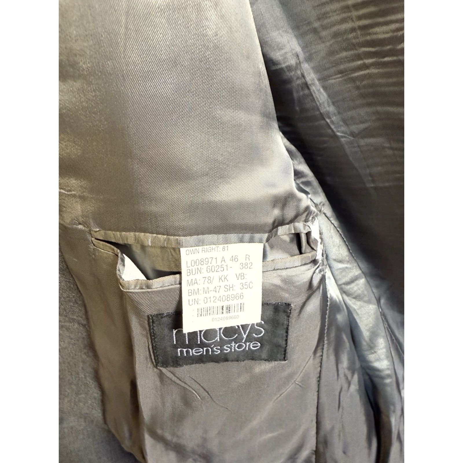 Ralph Lauren Lauren Ralph Lauren Blazer Wool Gray Mens 46R Macys Size 46R - 4 Thumbnail