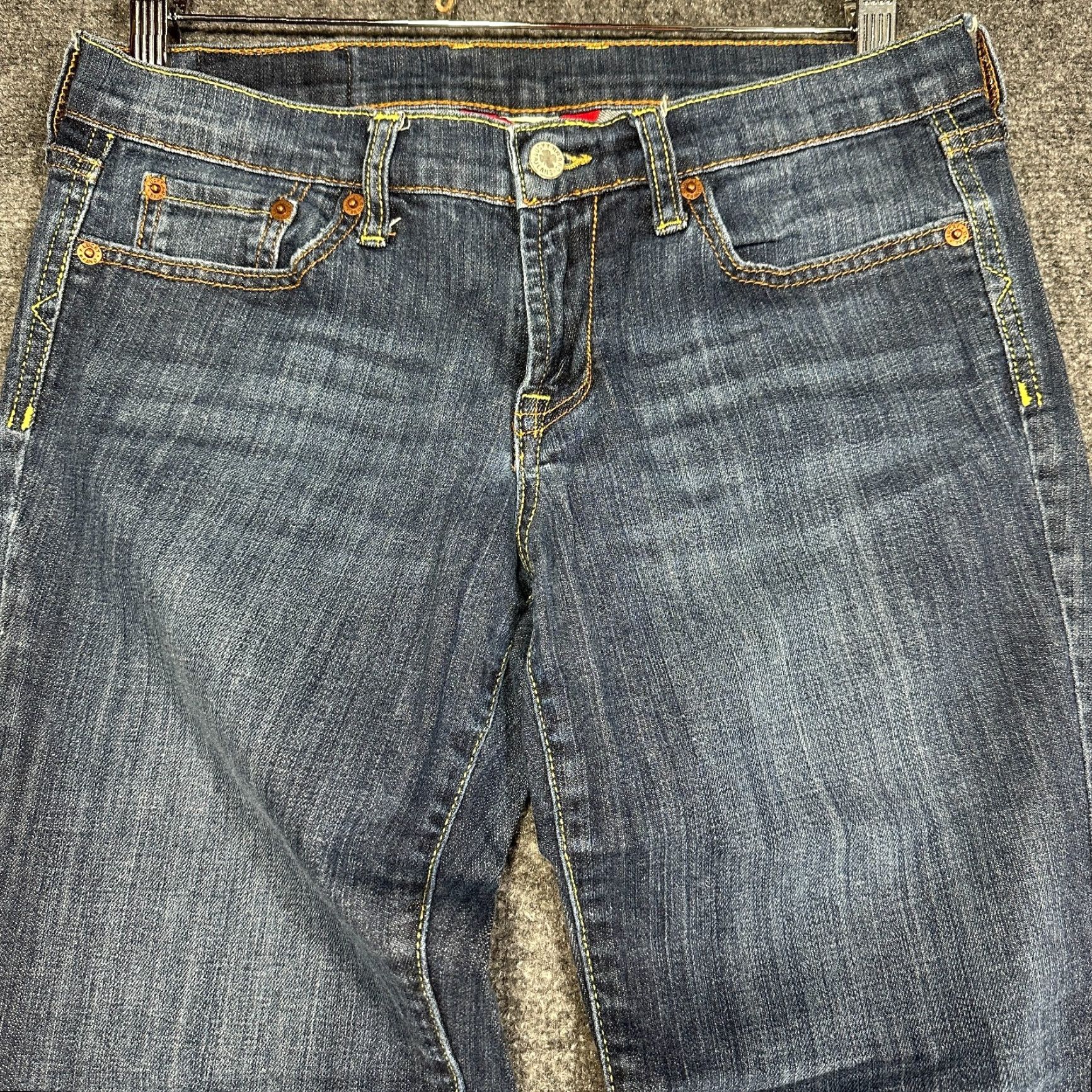 Lucky Brand Lucky Brand Jeans Cropped Womens 4 Medium Wash Cotton Blend Stretch 5-Pocket Denim Pocket Logo Size 27" / US 4 / IT 40 - 3 Thumbnail