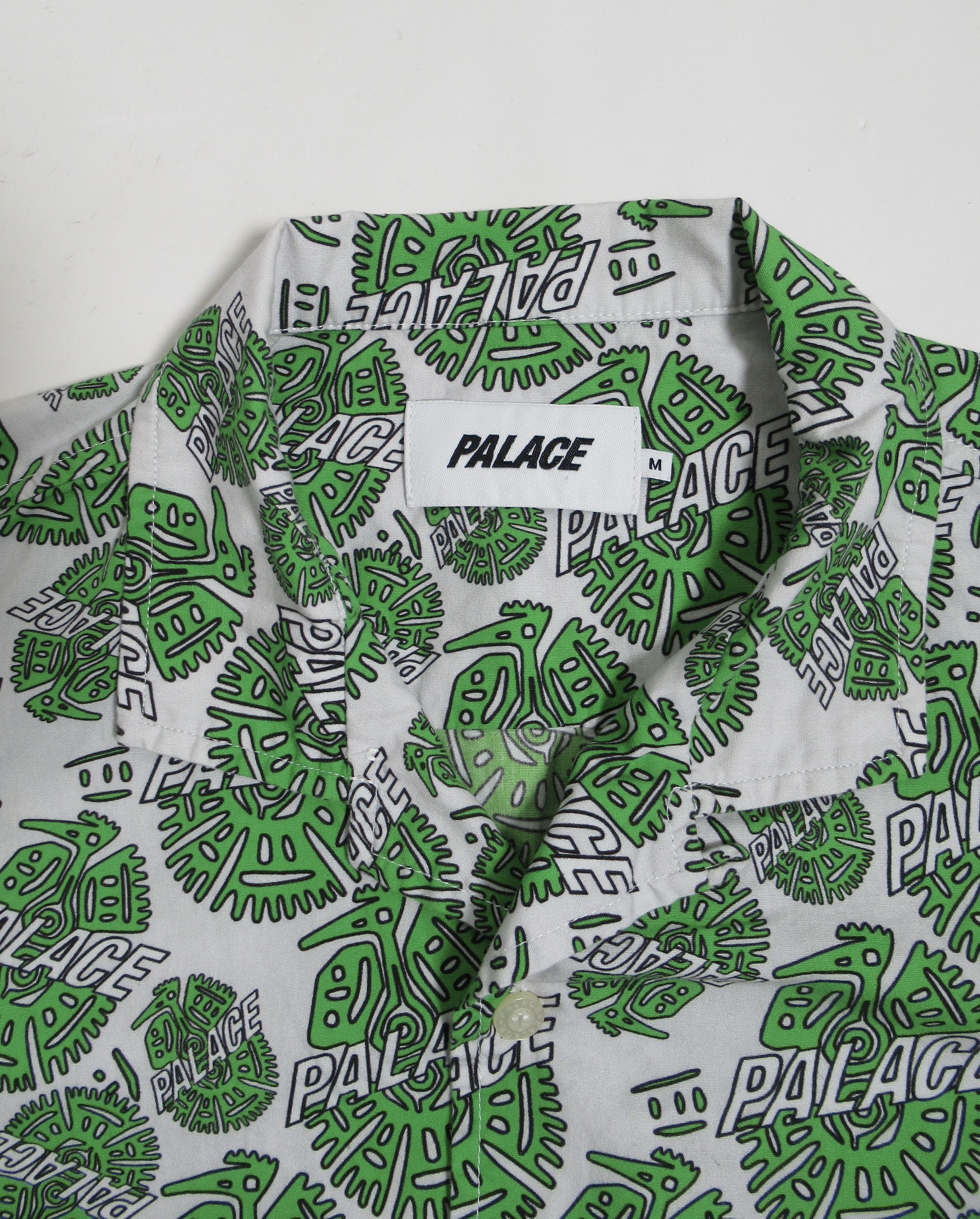 Palace Palace Men's Surf Shirt White Green Size M Size US M / EU 48-50 / 2 - 6 Thumbnail