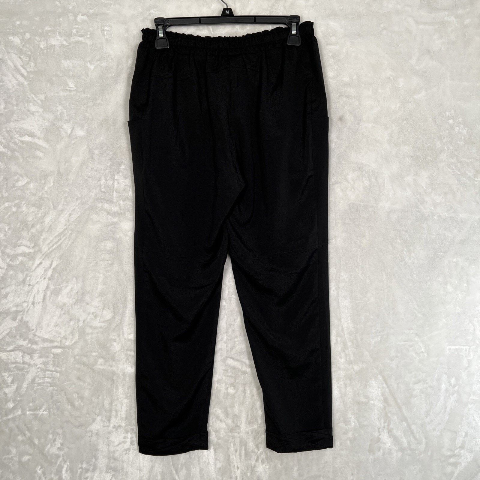 Apt. 9 NWT Apt.9 Black Tie Waist Pull-On Pleated Soft Dress Pants Size 25" / US 0 / IT 36 - 11 Thumbnail