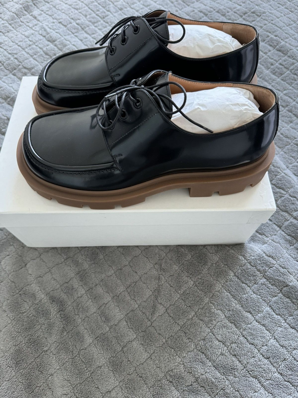 image of Maison Margiela Maison Margiella Derby Shoes in Black, Men's (Size 9)