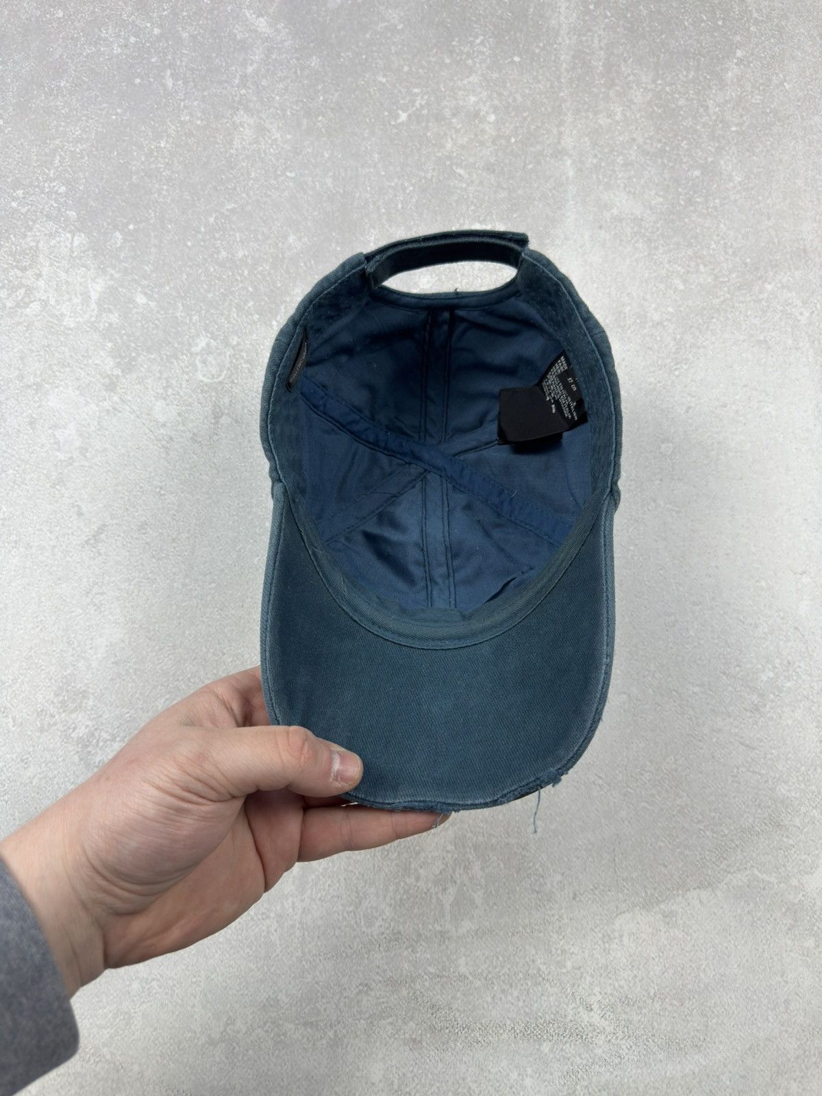Balenciaga Balenciaga Logo Visor Distressed Blue Cap Y2k Size ONE SIZE - 11 Thumbnail