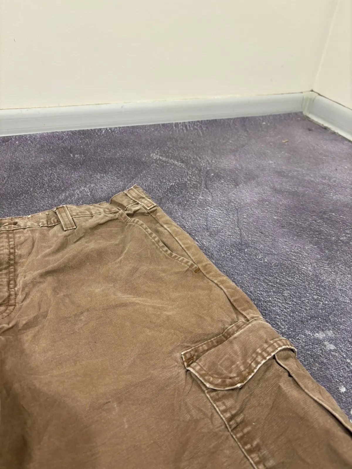 Dickies × Vintage Vintage Dickies Y2K Relaxed Fit Brown Work Cargo Shorts Size US 34 / EU 50 - 7 Thumbnail