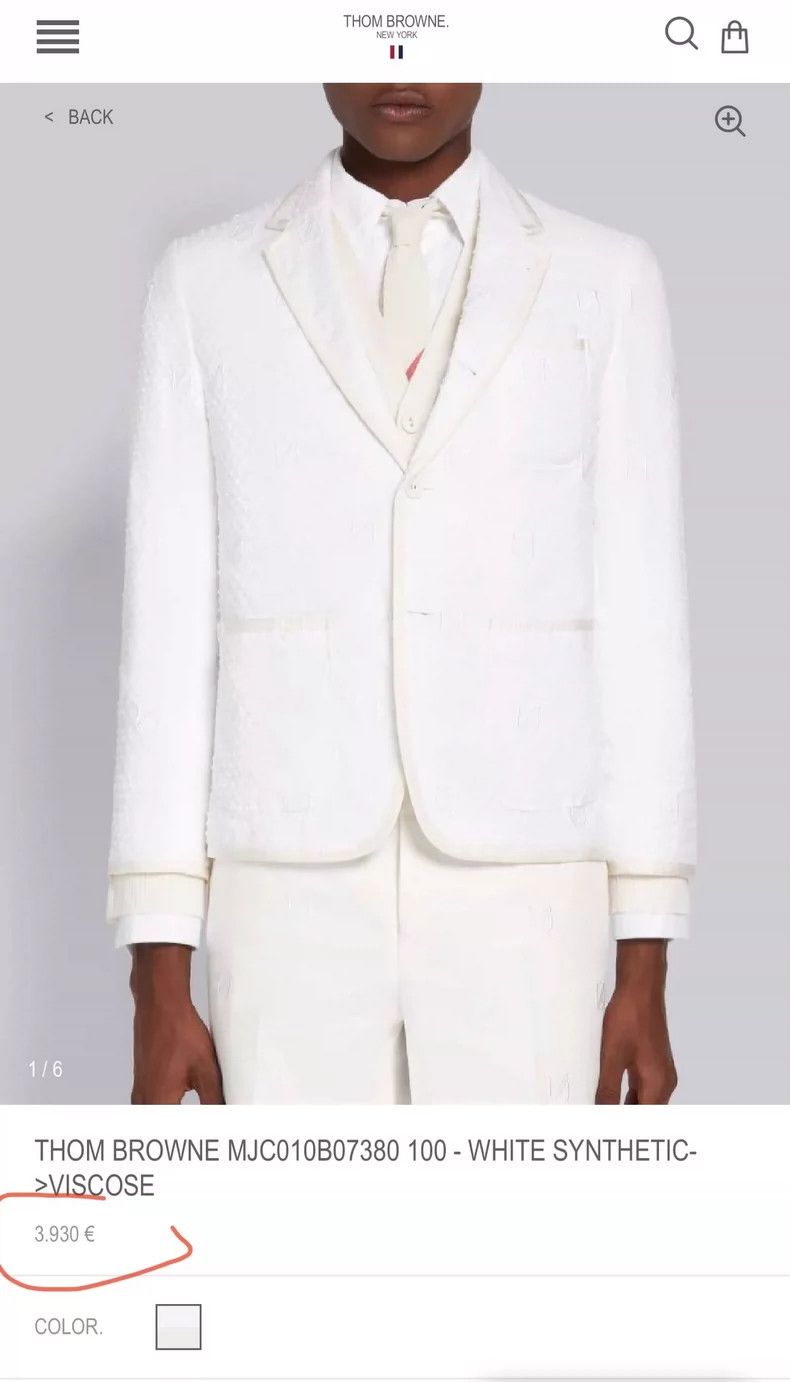 Thom Browne Thom Browne size2 Embroidered cotton white dress jacket Size 38S - 3 Thumbnail