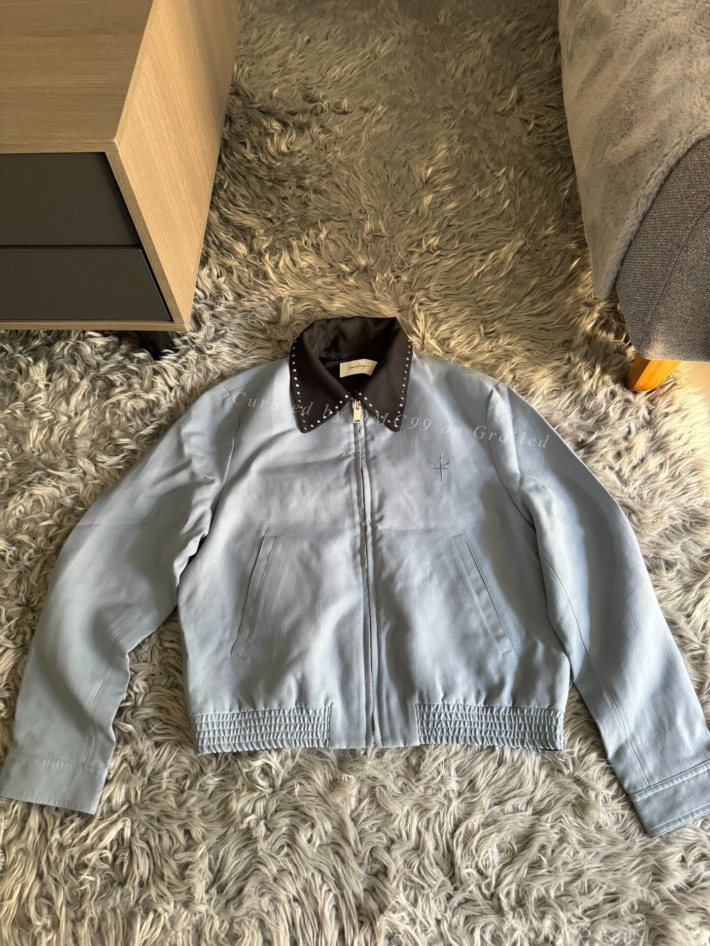 DEN IM by SIKI IM Second Layer Haze Blue Rivet Collar Jacket Size US M / EU 48-50 / 2 - 1 Thumbnail