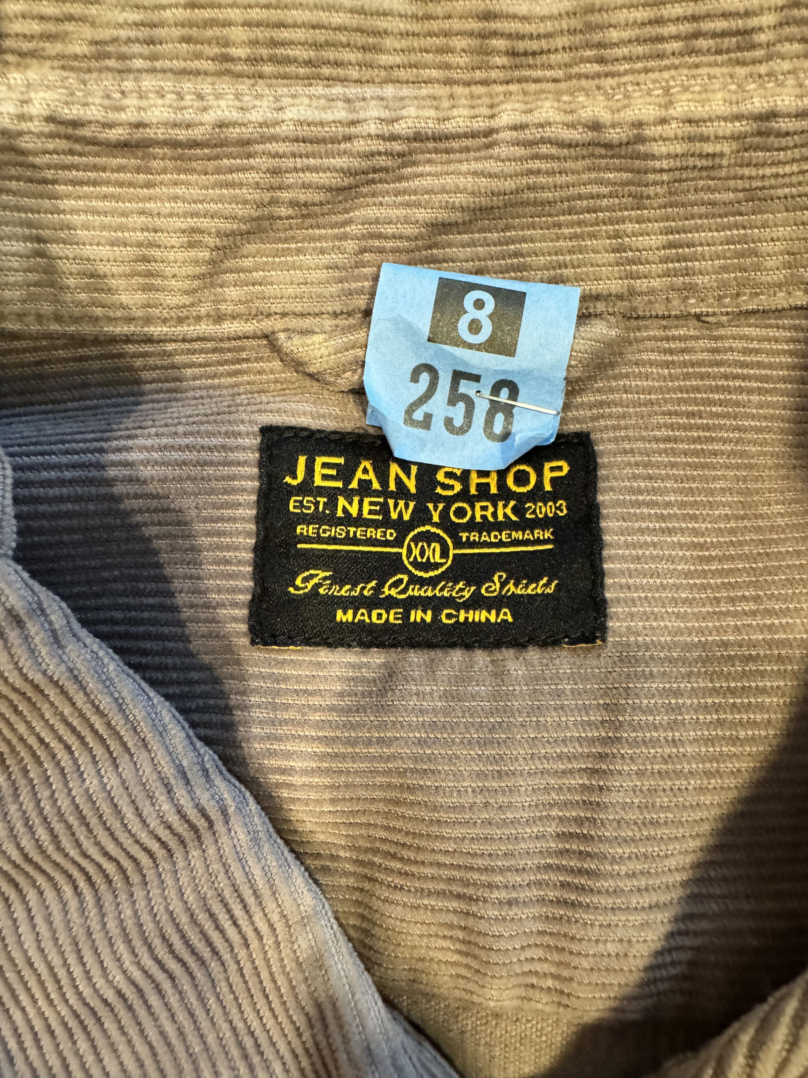 Jean Shop Think gray corduroy LS shirt Size US XXL / EU 58 / 5 - 4 Thumbnail