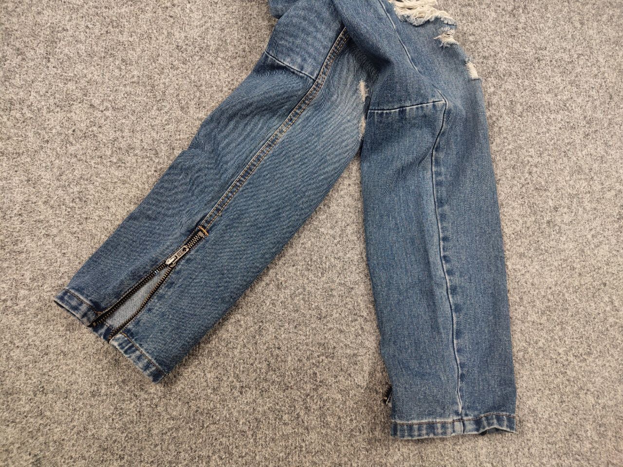 If Six Was Nine Religion New Atlantic Blue Force Distressed Denim Zip jeans Size US 34 / EU 50 - 5 Thumbnail