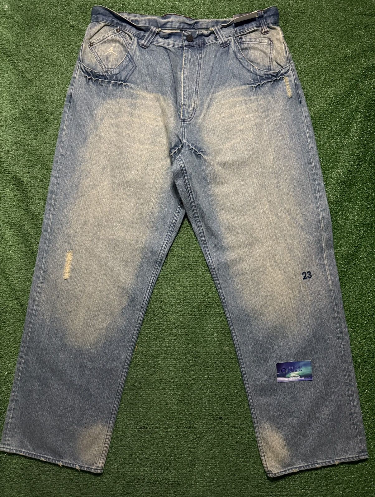 Jordan Brand Vintage Y2K Air Jordan Brand Jeans Baggy Waist 38 Nike Size US 38 / EU 54 - 1 Thumbnail