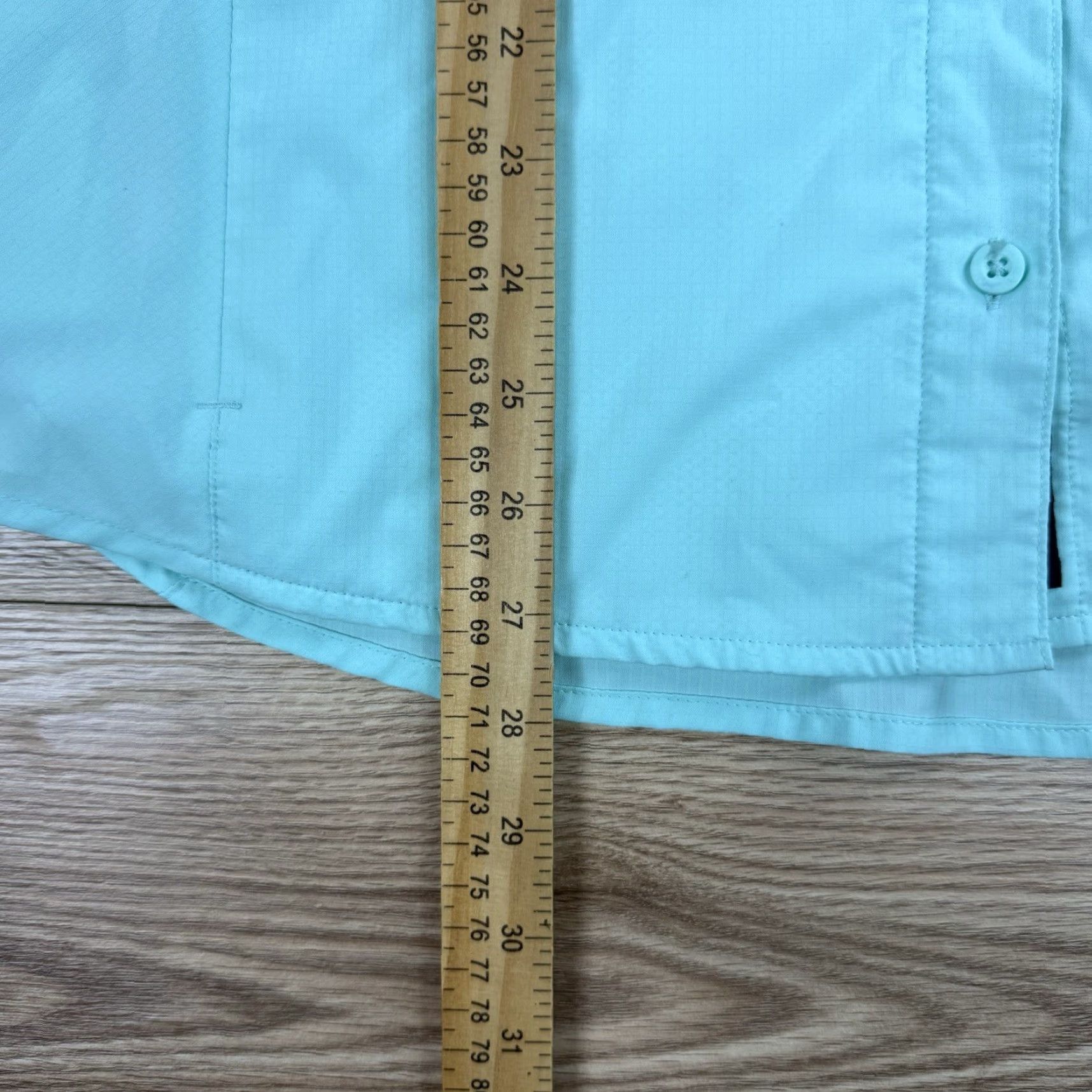 Vintage Magellan Shirt Womens Large Short Sleeve Button-Up Semi Fitted Green Fish Size L / US 10 / IT 46 - 4 Thumbnail