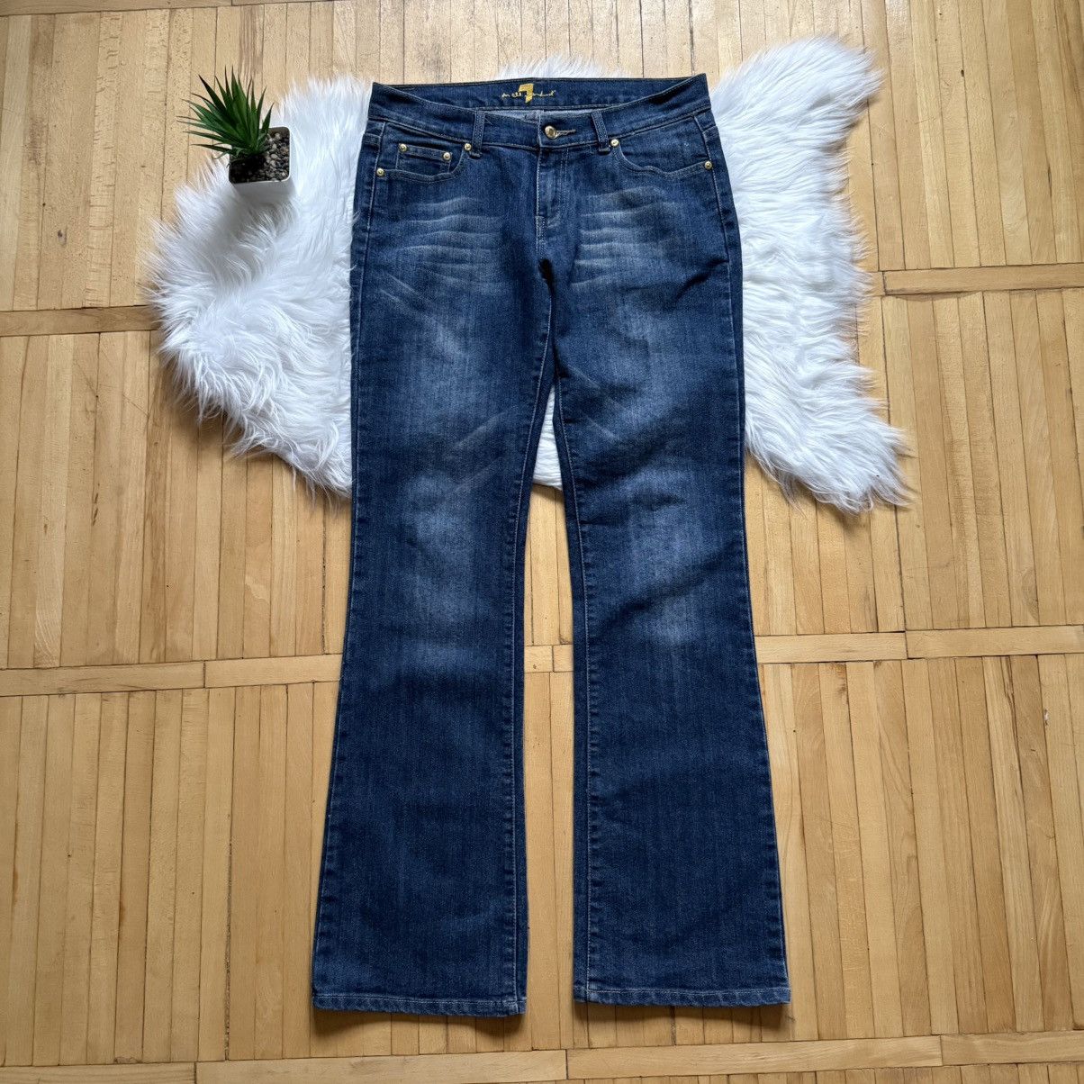7 For All Mankind 📌 Vintage 90s 7 For All Mankind Flared Bootcut Faded Jeans Size 34" / US 12 / IT 48 - 9 Thumbnail