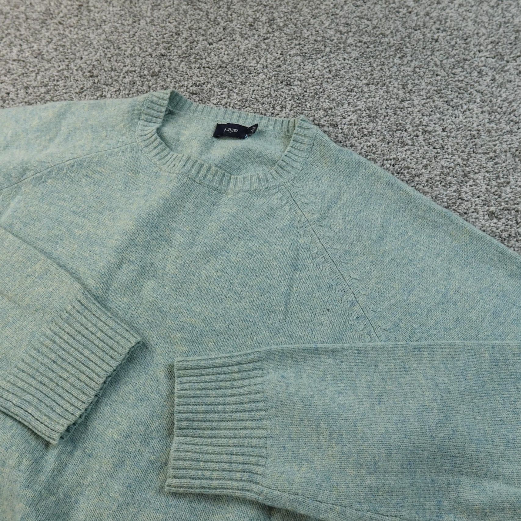 J.Crew J.CREW Sweater Mens L Green Wool Crewneck Knit Pullover Casual Winter Size US L / EU 52-54 / 3 - 2 Thumbnail