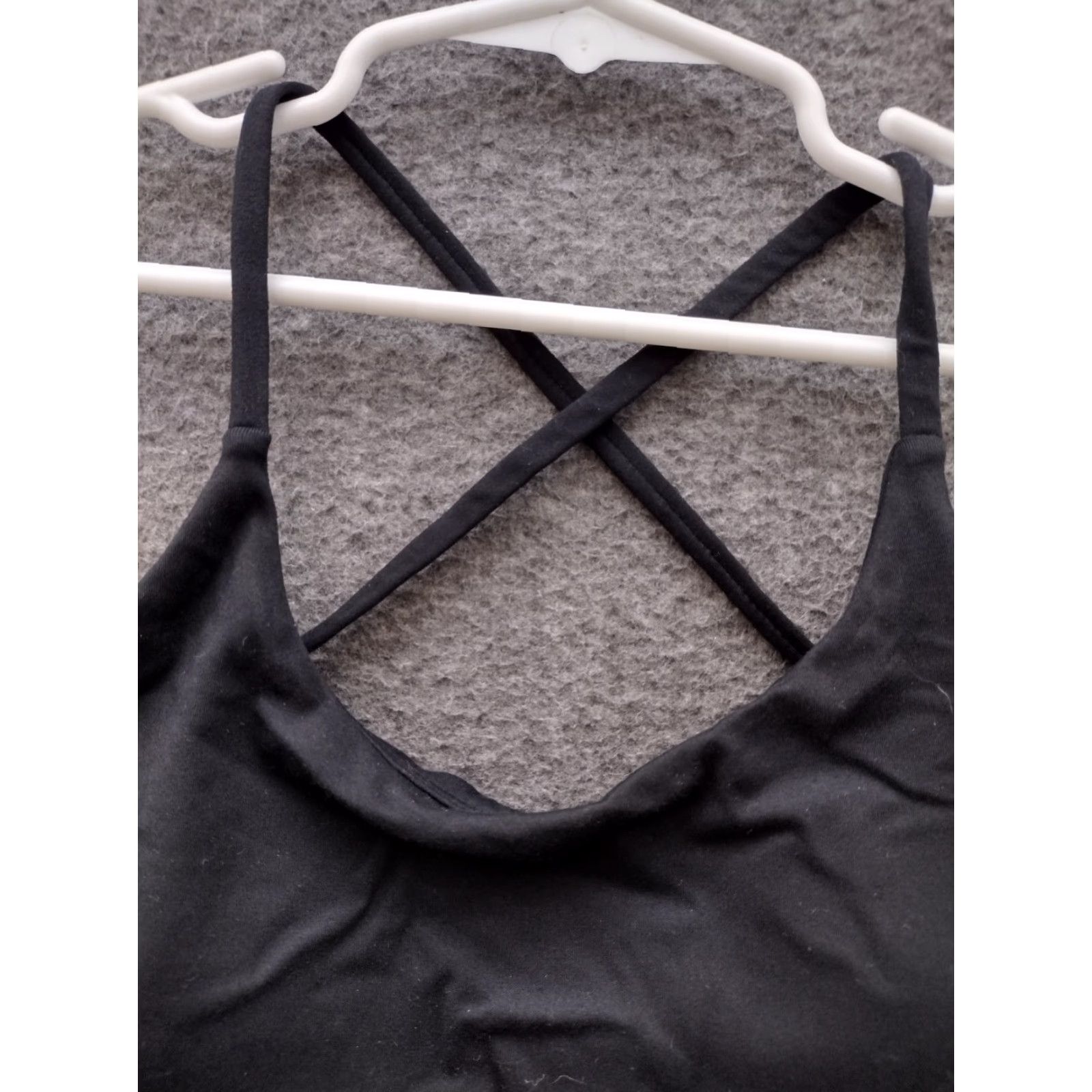 Vintage ID Ideology Sports Bra Crossback Deep Black M Women's Shirt? Size ONE SIZE - 6 Thumbnail