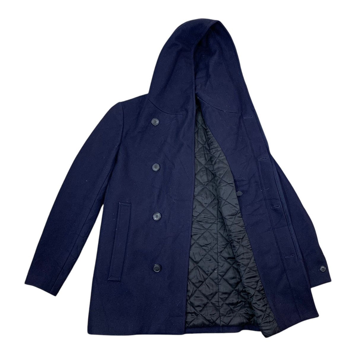 Stephan Schneider × Vintage VINTAGE STEPHEN SCHNEIDER WOOL HOODIE OVERCOAT WOMEN Size L / US 10 / IT 46 - 5 Thumbnail
