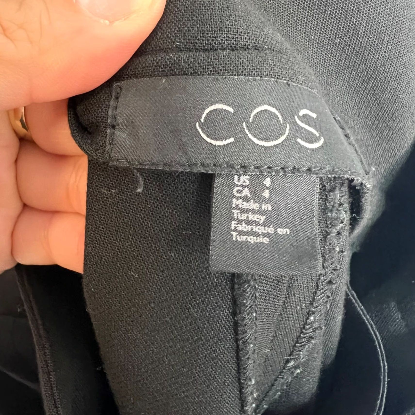 Cos COS Jumpsuit One-Piece Women Adult 4 Black Polyester Spandex Rayon Solid Spring Summer overalls Size 27" / US 4 / IT 40 - 3 Thumbnail