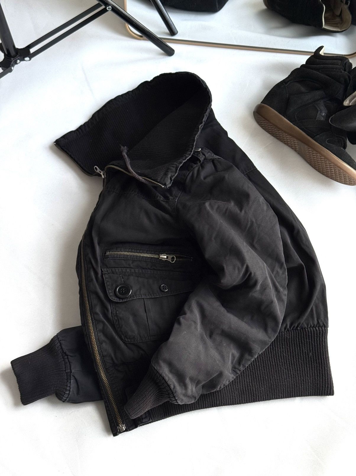 If Six Was Nine Vintage Y2K MkBomber Motorcycle Fur Collar Avantgarde Jacket Size US M / EU 48-50 / 2 - 3 Thumbnail