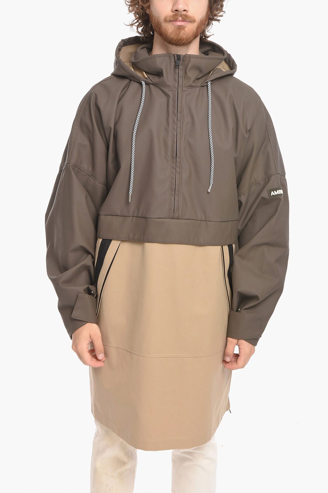image of Ambush Design Og1Mm1223 Hooded Coat In Brown, Men's (Size Small)