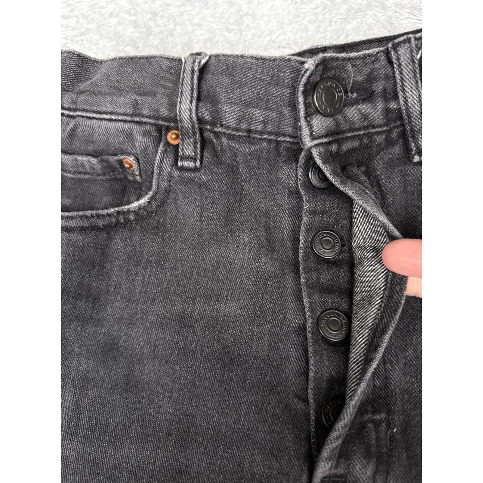 Pacsun VINTAGE PacSun Jeans Womens 2 Black High Rise Mom Tapered Leg Button Fly Denim 25x26 Size 26" / US 2 / IT 38 - 5 Thumbnail