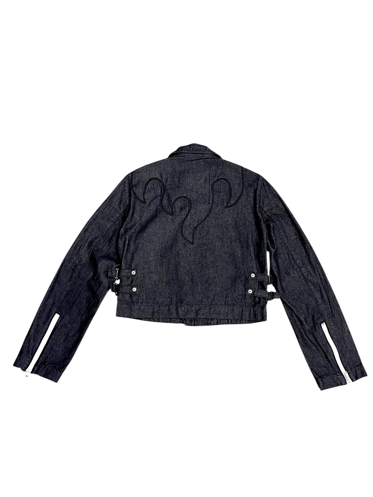 Lyrical Lemonade 🔥Lemoned Limited Edition 49/200 Cropped Punk Biker Jacket Size XS / US 0-2 / IT 36-38 - 3 Thumbnail