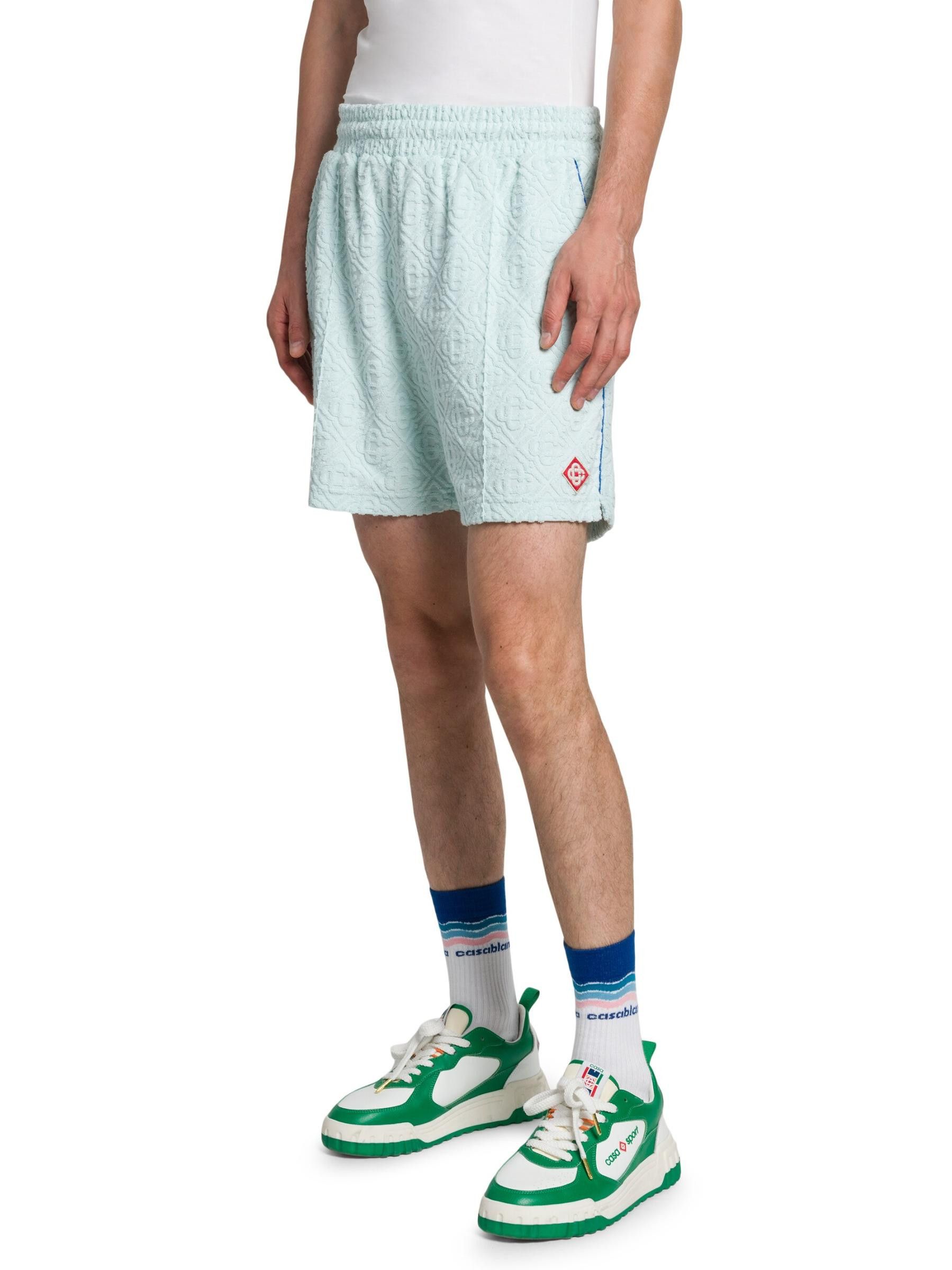 Casablanca os11x0725 Jacquard-Logo-Frottee-Shorts in Light Blue Size US 30 / EU 46 - 3 Thumbnail