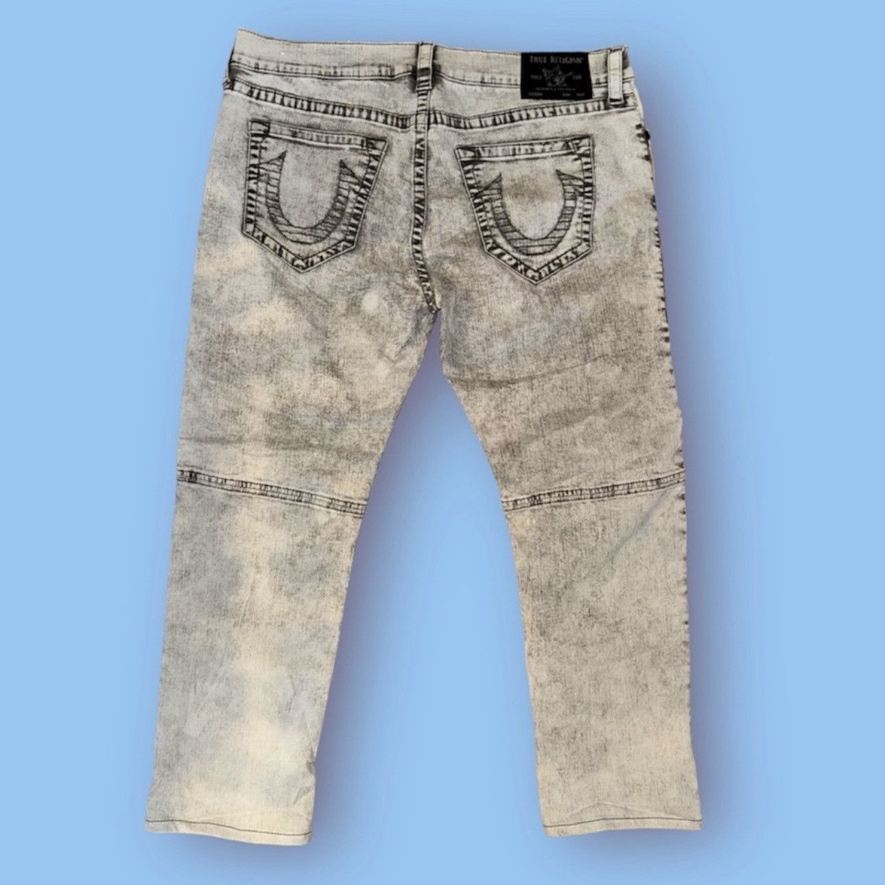 True Religion True Religion Acid Washed Rocco Relaxed Skinny (w40) Size US 40 / EU 56 - 3 Thumbnail