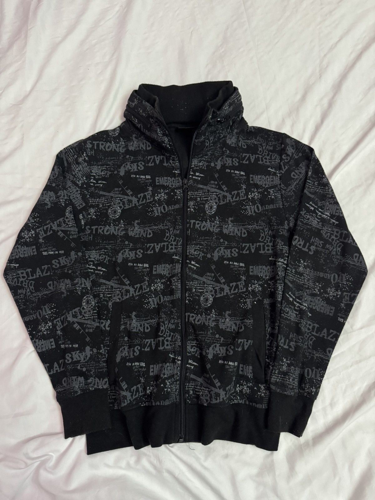 14th Addiction × If Six Was Nine × KMRii Japanese Over Crazy Poems Grunge Punk Hoodie Size US L / EU 52-54 / 3 - 1 Thumbnail