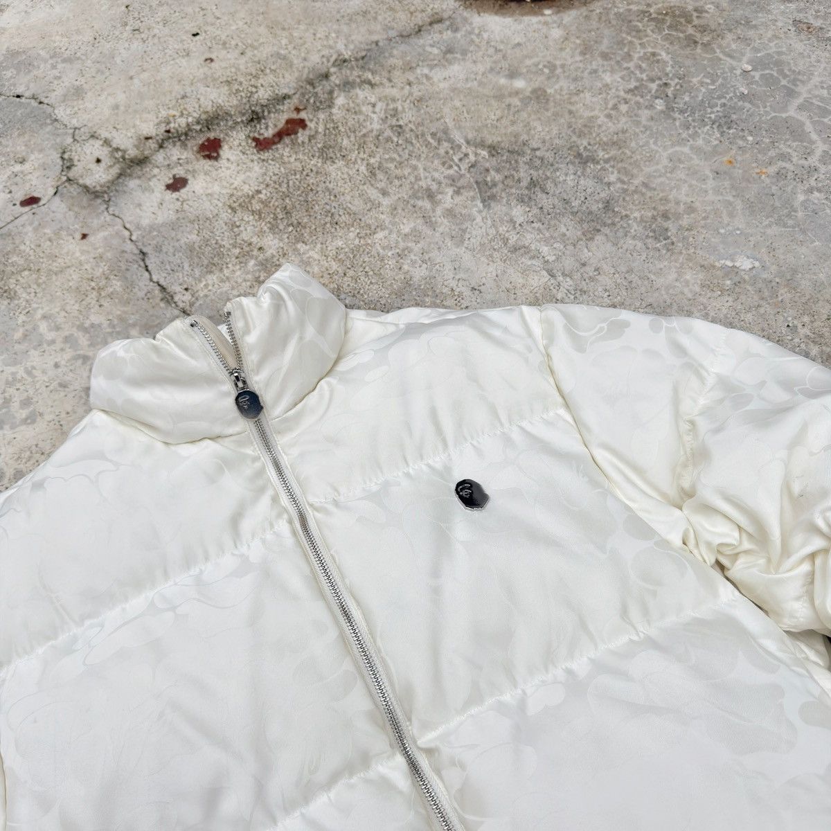 Bape Bape TONAL SOLID CAMO White Puffer Down Jacket Size US M / EU 48-50 / 2 - 3 Thumbnail