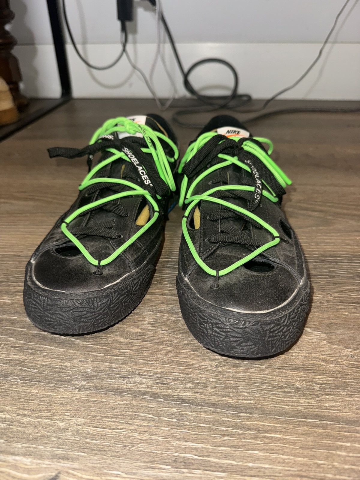 Nike × Off-White Off-White x Nike Blazer Low ‘Black’ Size US 11.5 / EU 44-45 - 5 Thumbnail