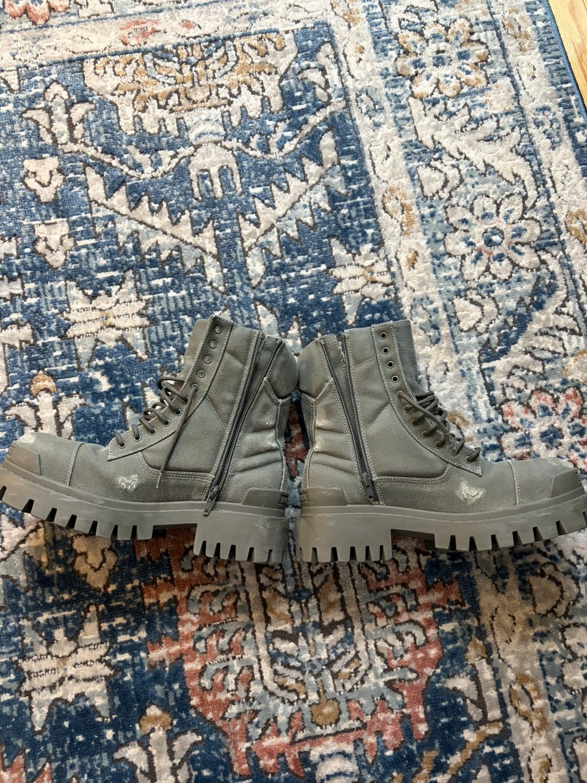 Balenciaga Balenciaga Strike Boot Kaki Green Size US 8 / EU 41 - 3 Thumbnail