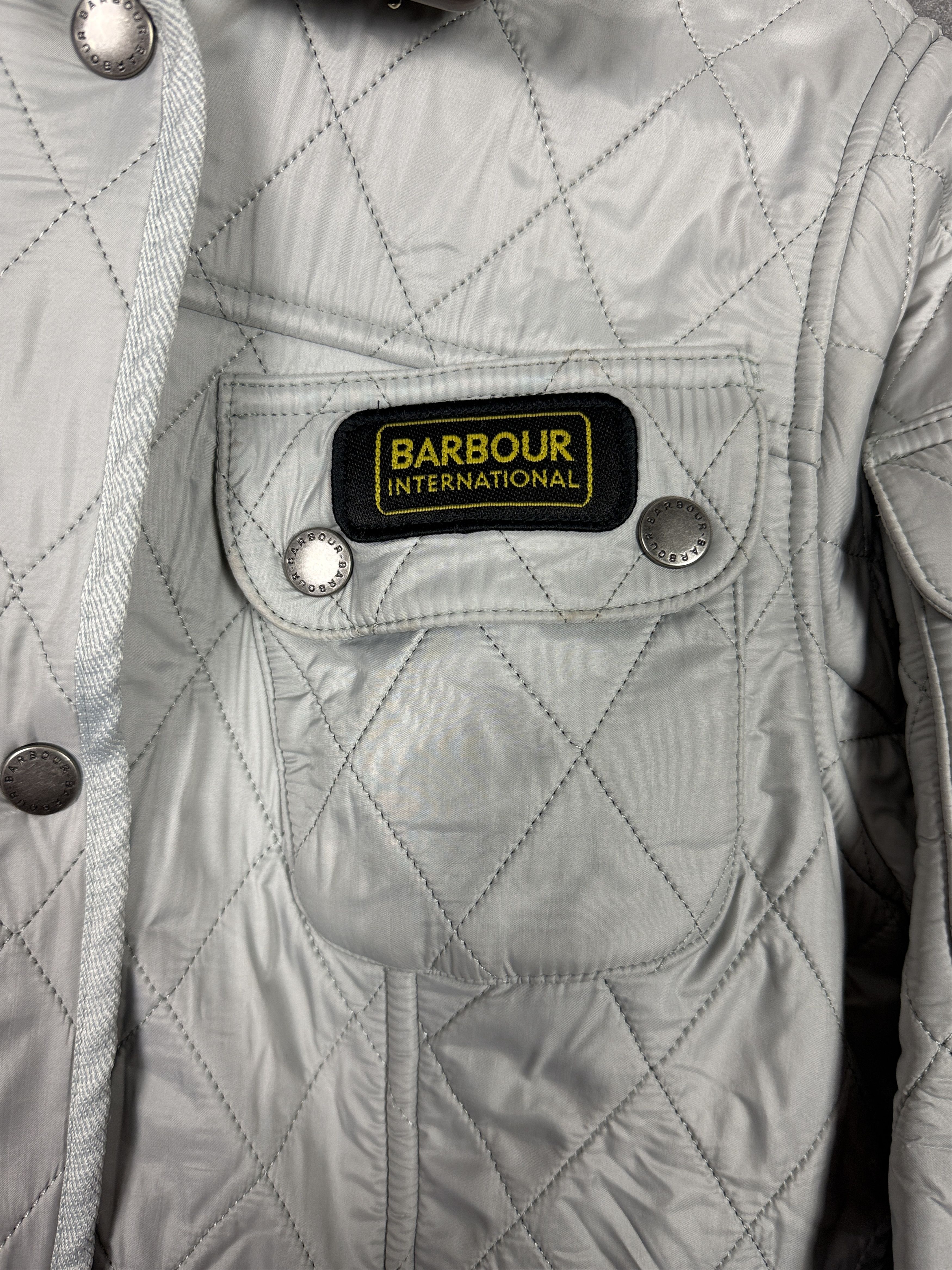 Barbour Barbour International quilted zip-up jacket grey mini logo Size M / US 6-8 / IT 42-44 - 3 Thumbnail
