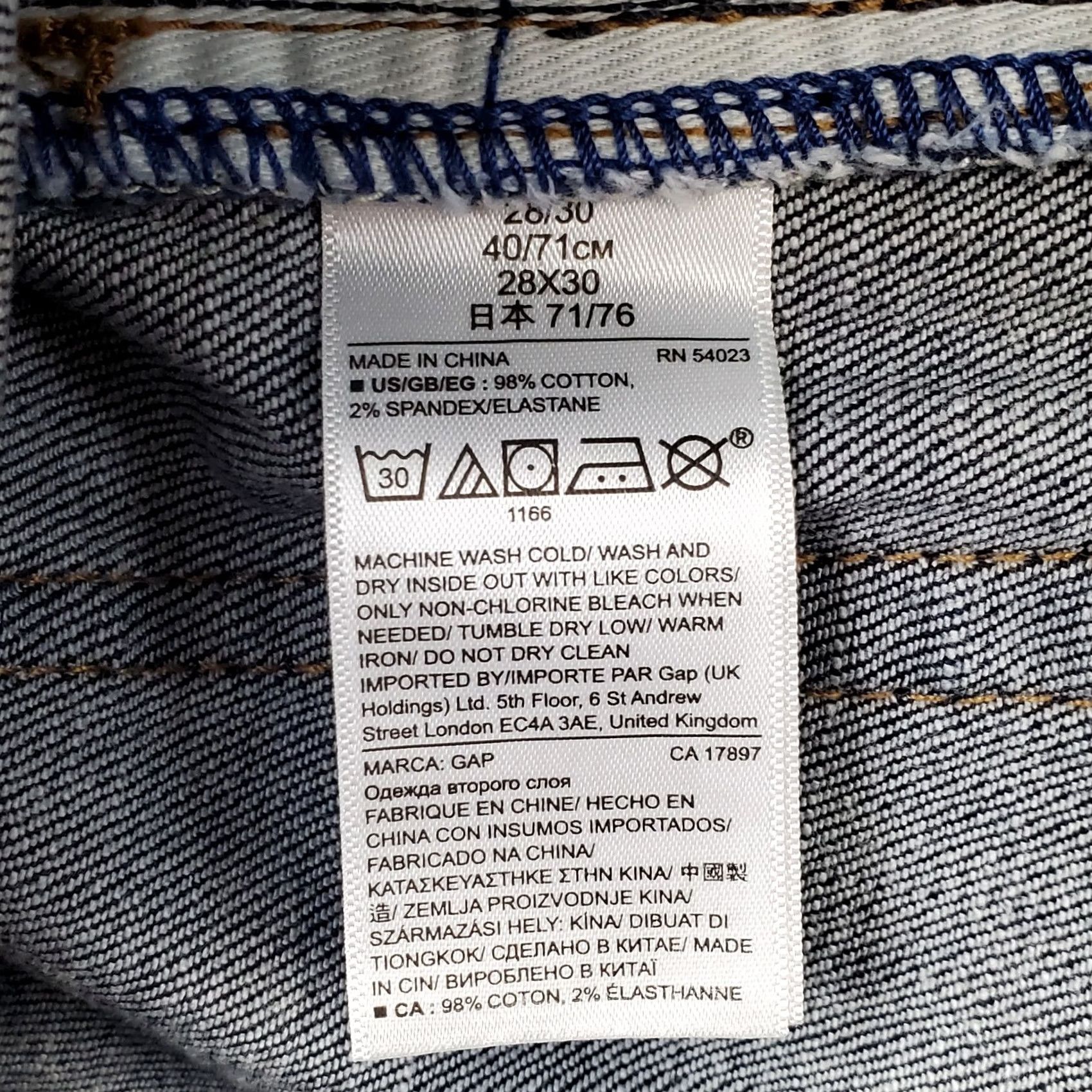 Gap Gap 1969 Skinny Jeans Womens 28 Blue Denim Stretch Flat Front Streetwear Jeans Size 28" / US 6 / IT 42 - 8 Thumbnail