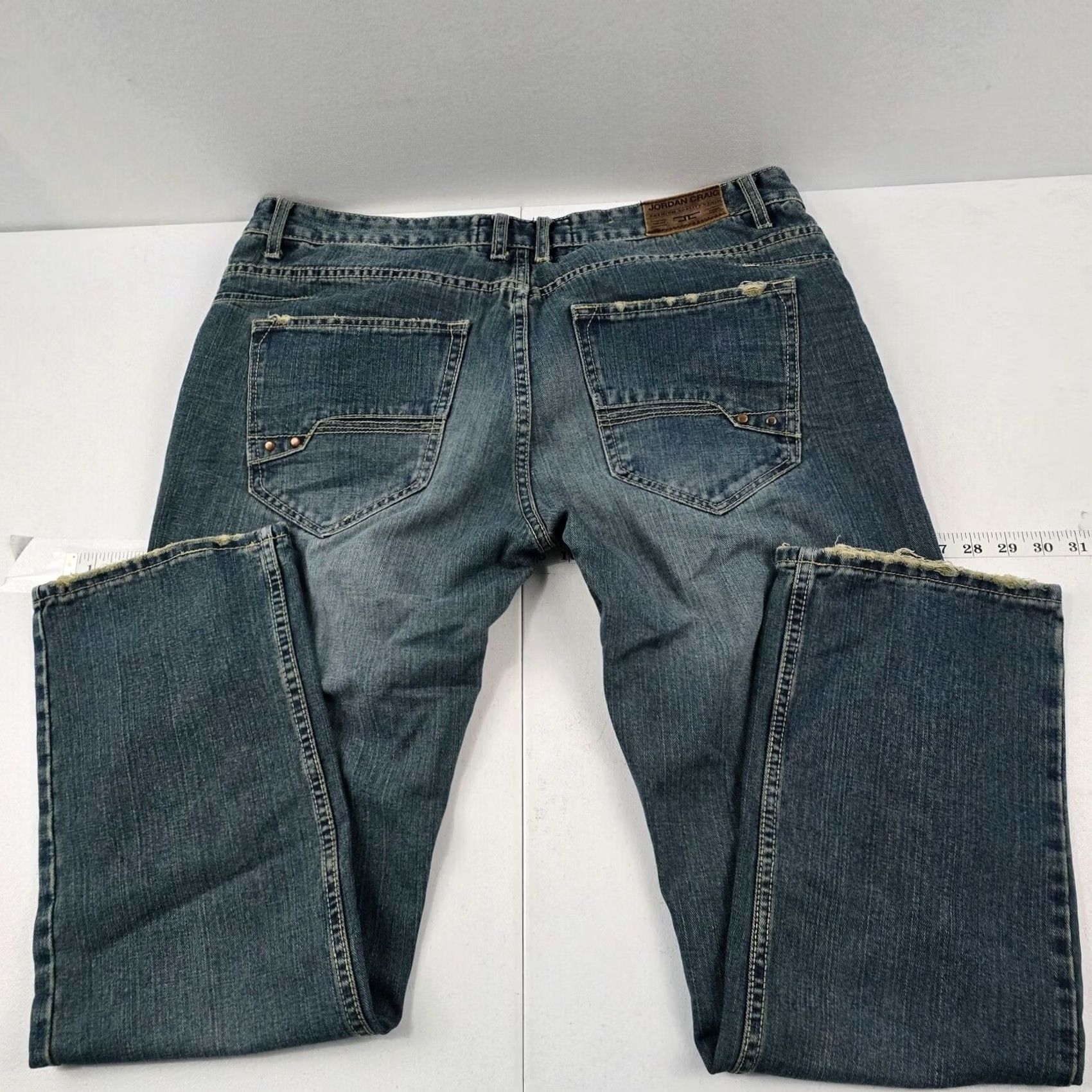 Jordan Craig Jordan Craig Jeans Mens Straight Blue Denim 38x32 Light Wash Size US 38 / EU 54 - 3 Thumbnail
