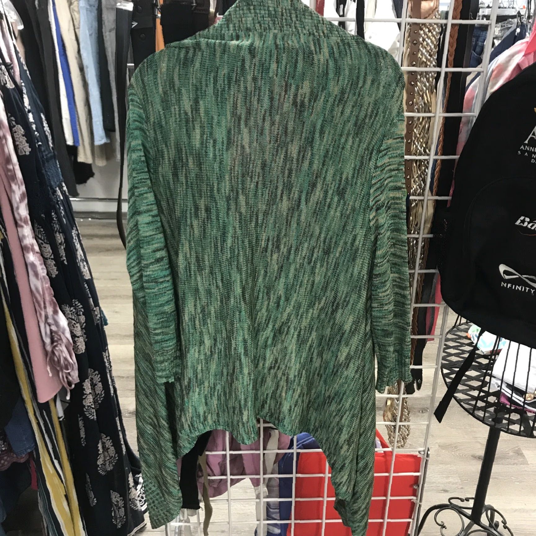 Vintage Kaktus Green Open Knit Lightweight Cardigan Sweater XL Women Long Sleeve Open-Knit Size XL / US 12-14 / IT 48-50 - 3 Thumbnail