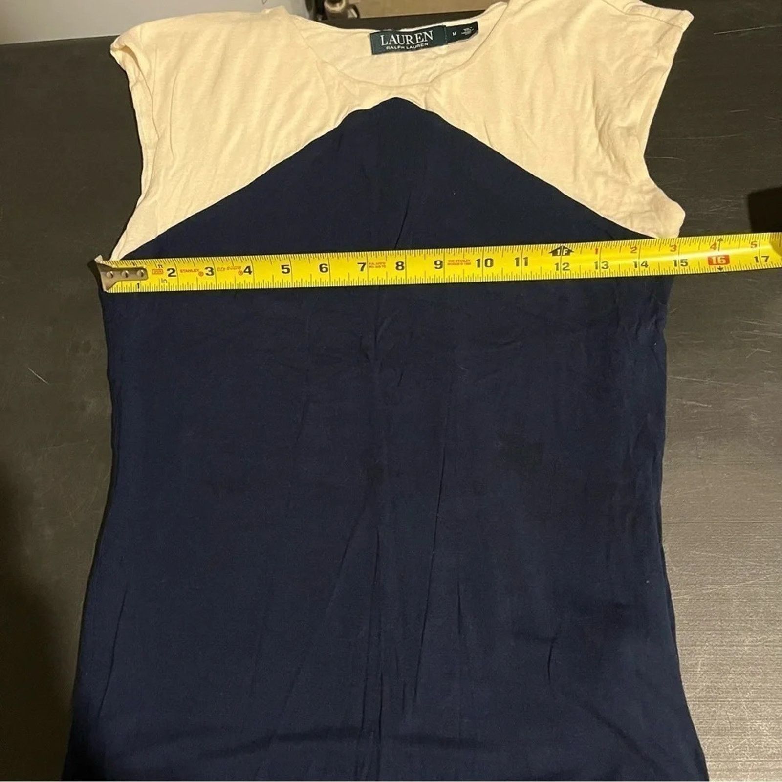 Lauren Ralph Lauren Lauren Ralph Lauren Colorblock Shirt Navy Cream Size M Size M / US 6-8 / IT 42-44 - 7 Thumbnail