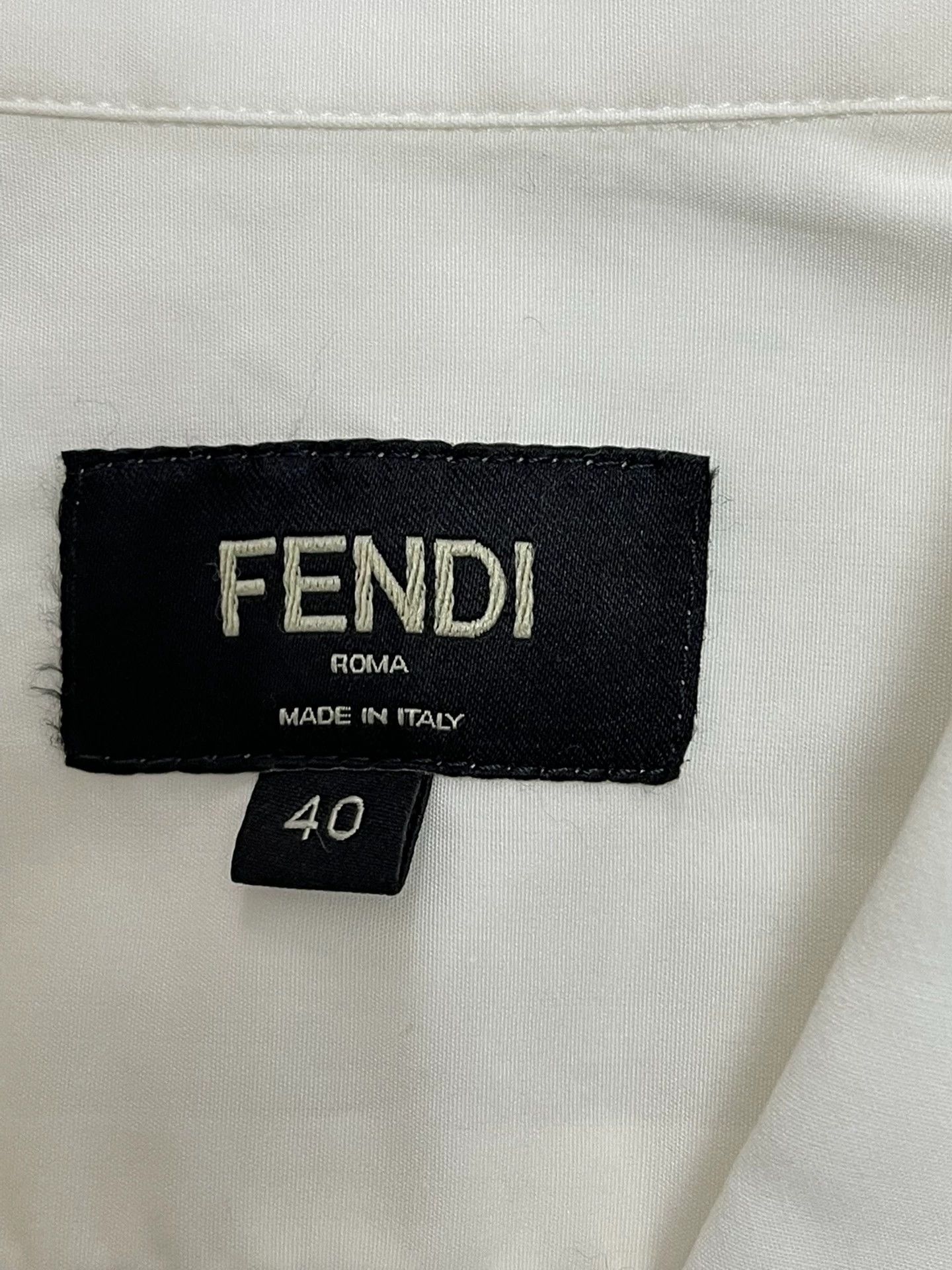 Fendi Fendi Runway White Cotton Shirt Men's 40 Size US M / EU 48-50 / 2 - 3 Thumbnail