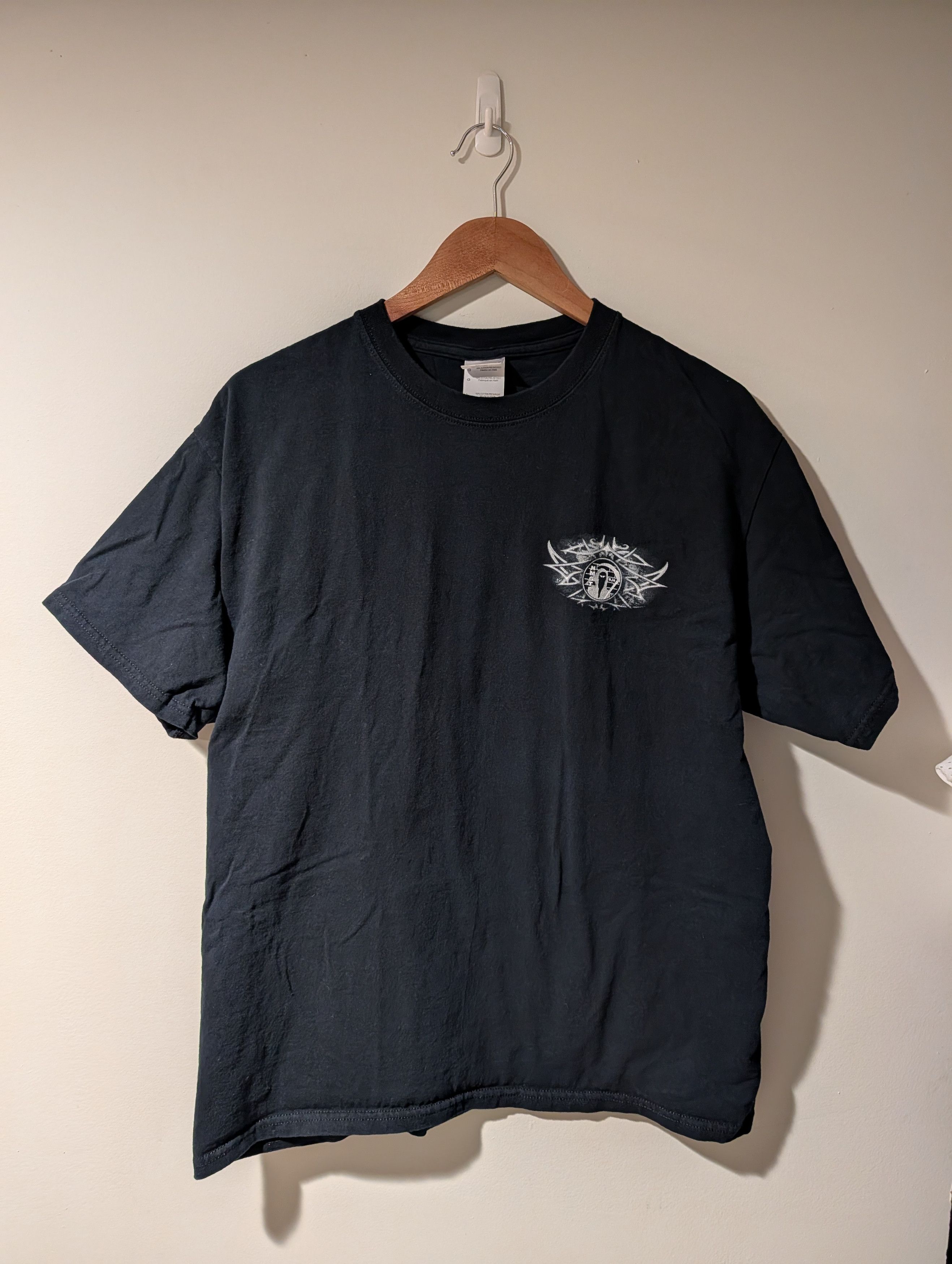 Arts & Science Vintage Y2K Skeleton Grim Reaper Scythe Black Large T-Shirt Size US L / EU 52-54 / 3 - 3 Thumbnail