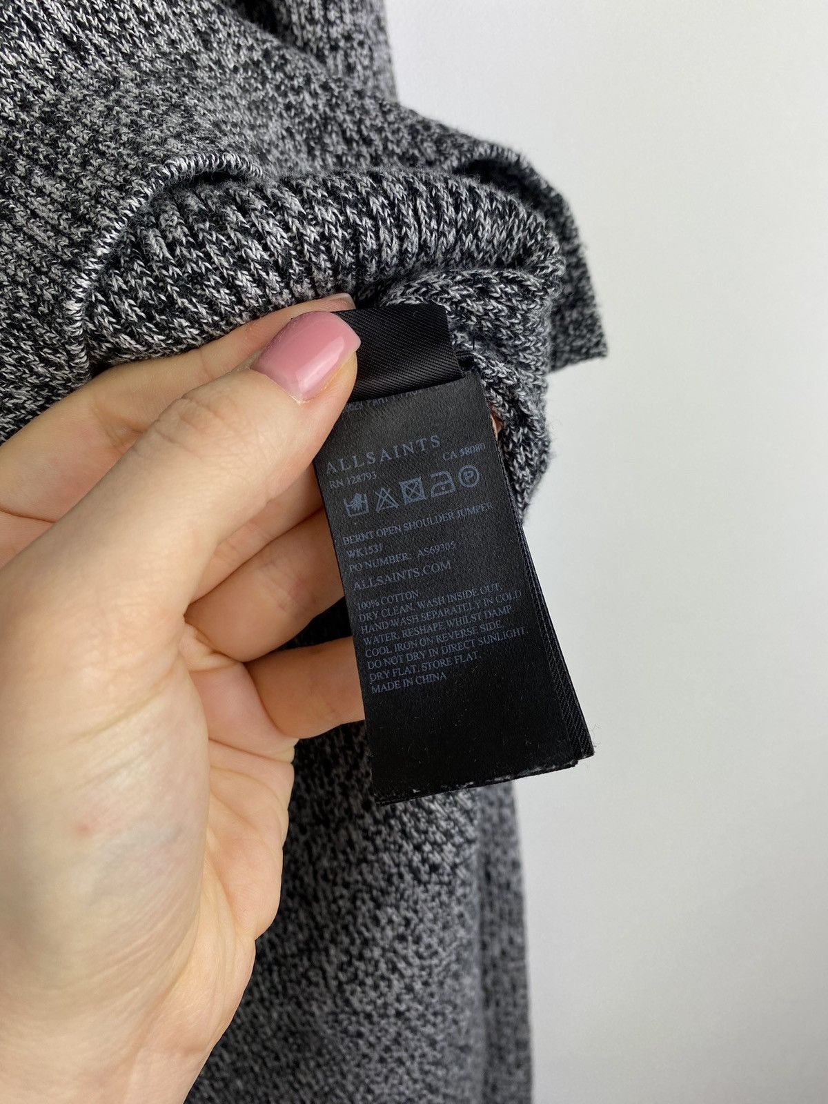 Allsaints Allsaints ladies Bernt open shoulder jumper sweater Size M / US 6-8 / IT 42-44 - 11 Thumbnail