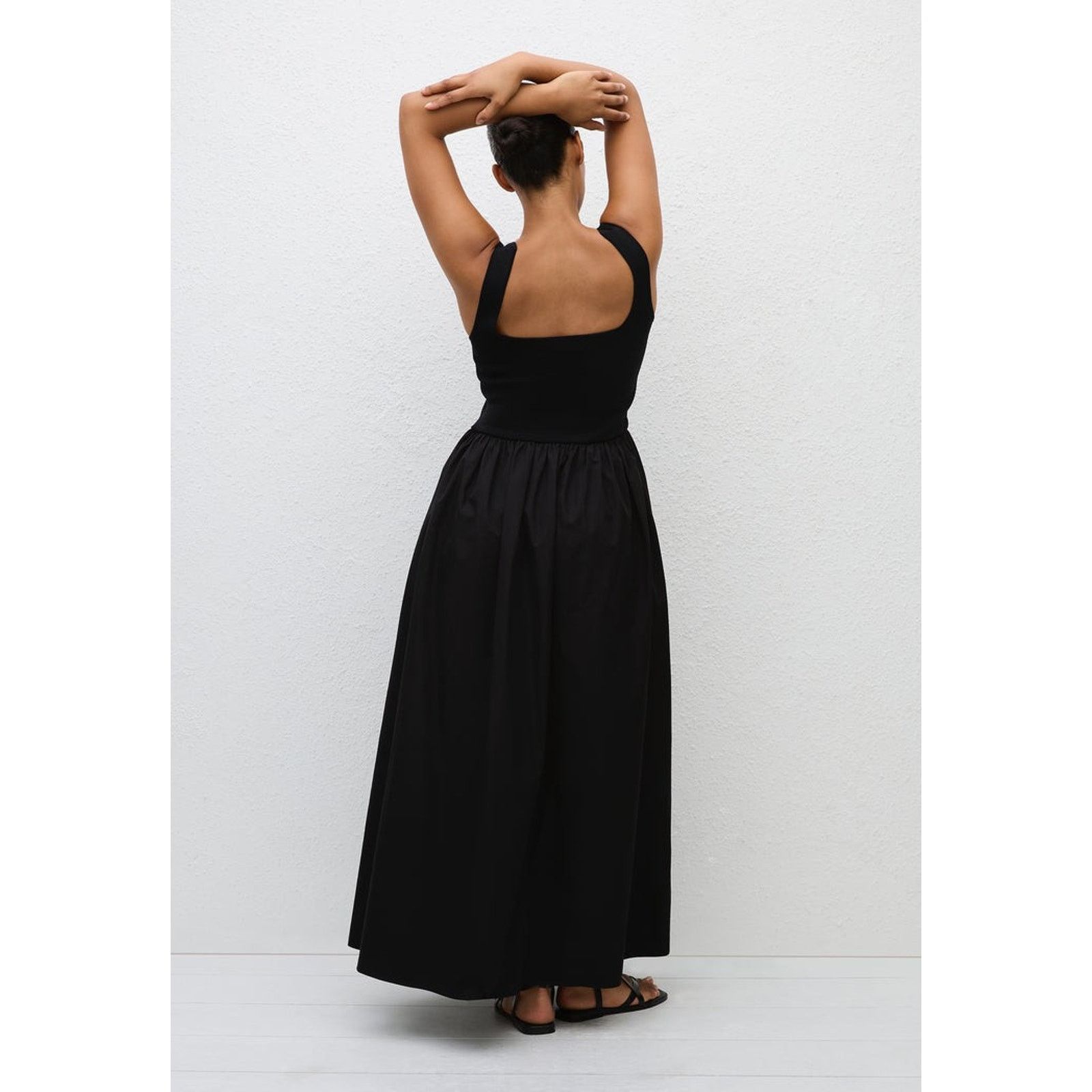 Matteau MATTEAU Knit And Cotton Maxi Black Classic Dress $620 10 Size L / US 10 / IT 46 - 8 Thumbnail