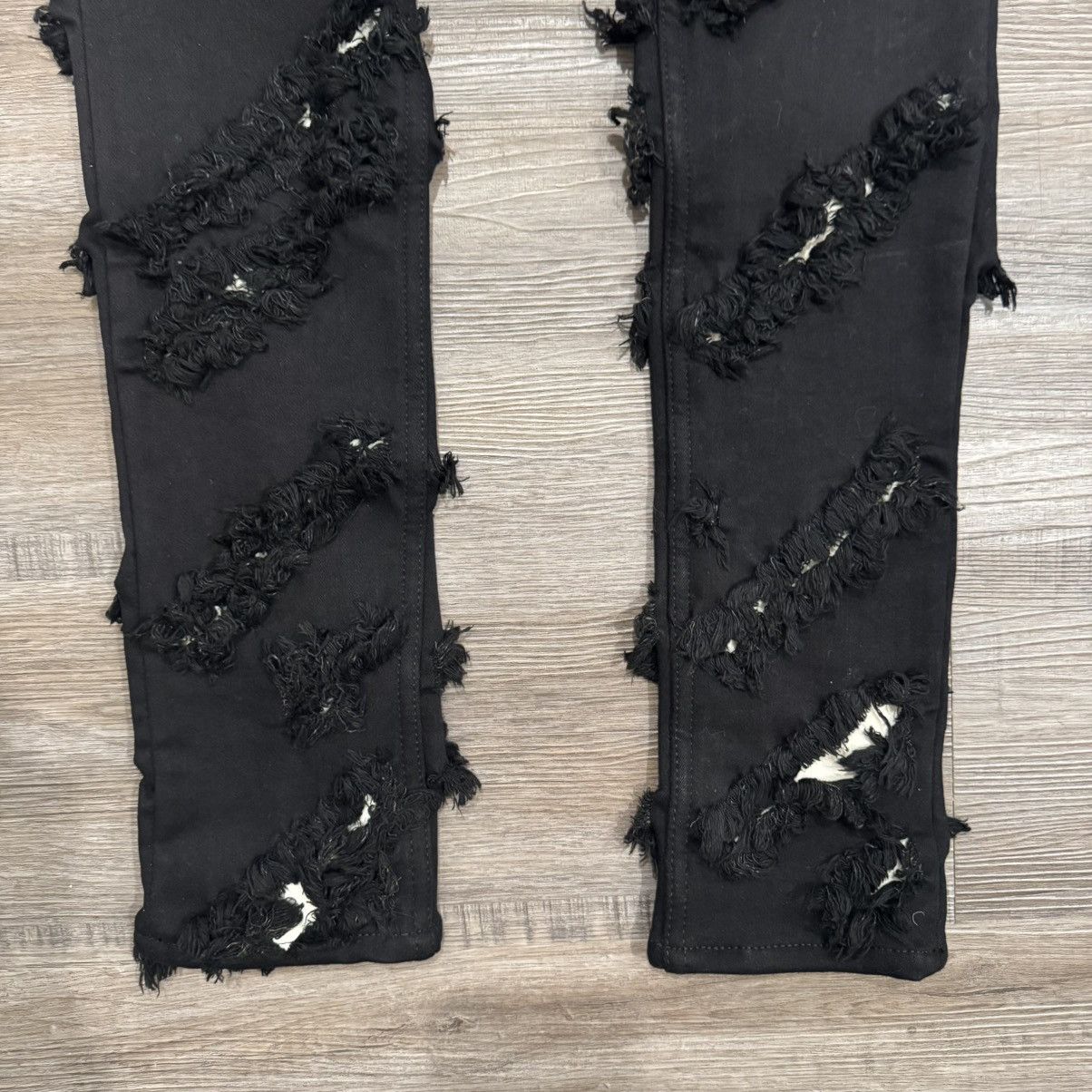 Rick Owens Rick Owens Tyrone Slashed Cut Out Black Natural Denim Jeans Size 30" / US 8 / IT 44 - 5 Thumbnail