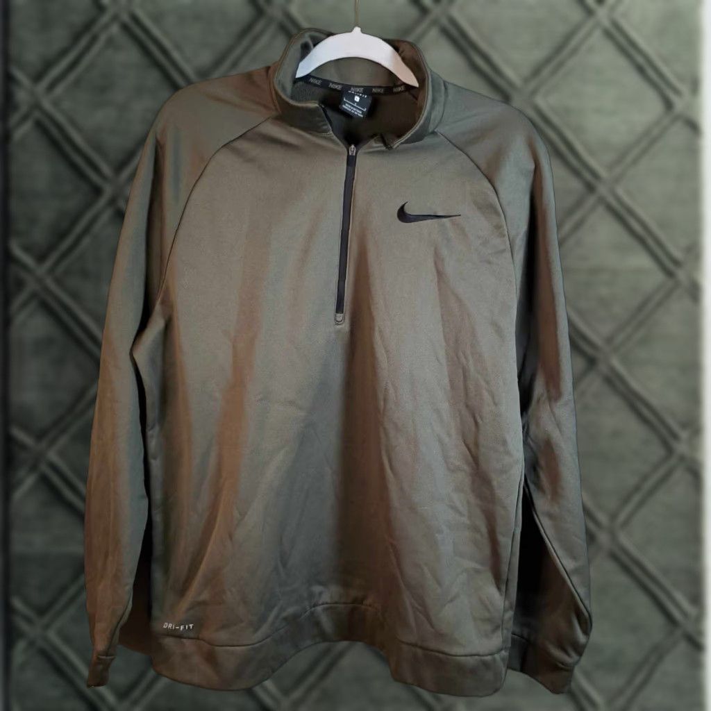 Nike Nike Dri Fit Half Zip Mens Sweatshirt Large Green L Size US L / EU 52-54 / 3 - 1 Thumbnail