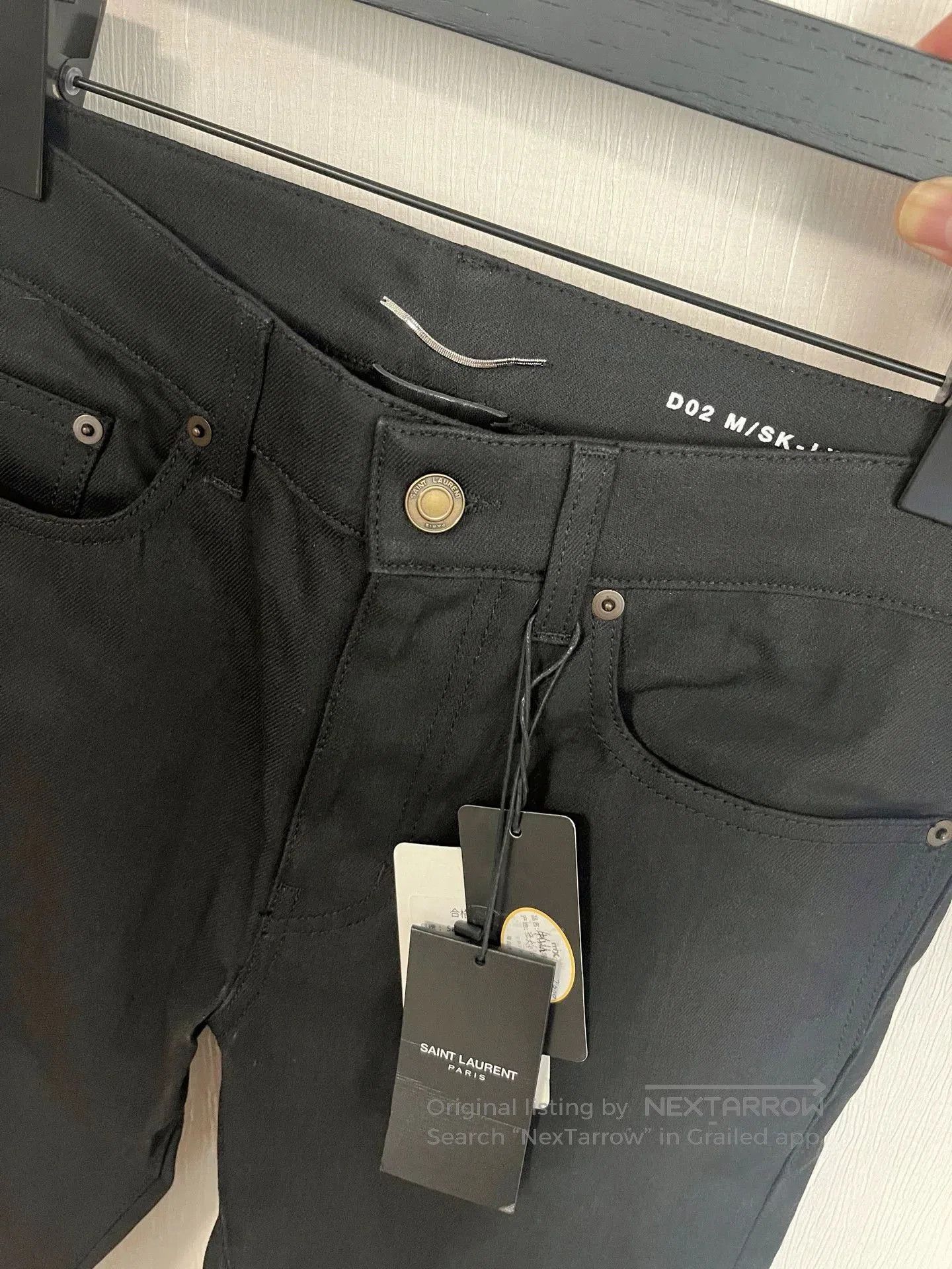 Saint Laurent Paris Saint Laurent D02 Slim Fit Black Jeans. Size US 30 / EU 46 - 2 Thumbnail